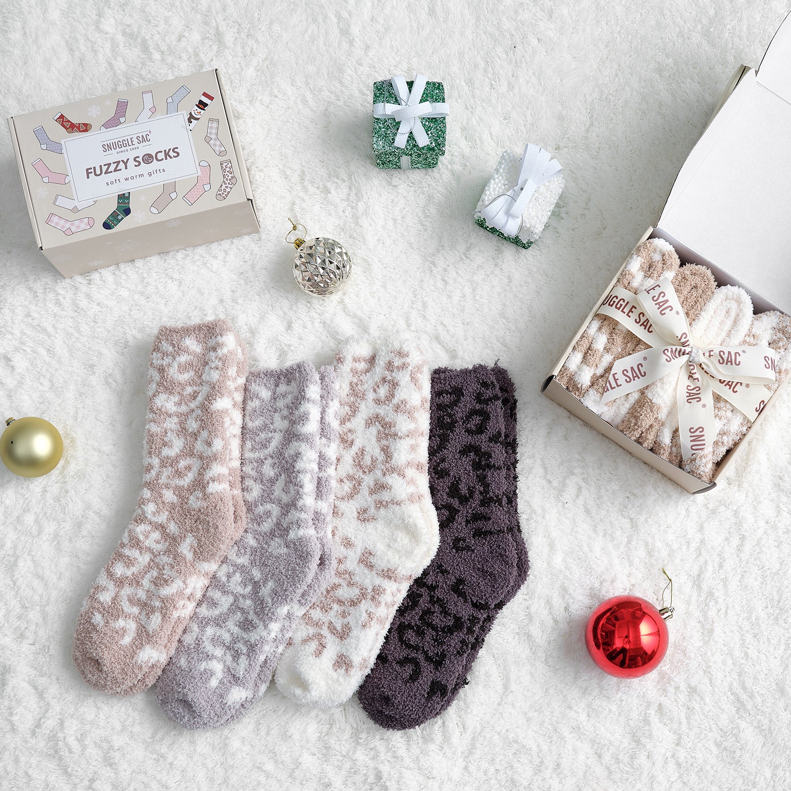 SnuggleChic Women Leopard Socks 4 pairs