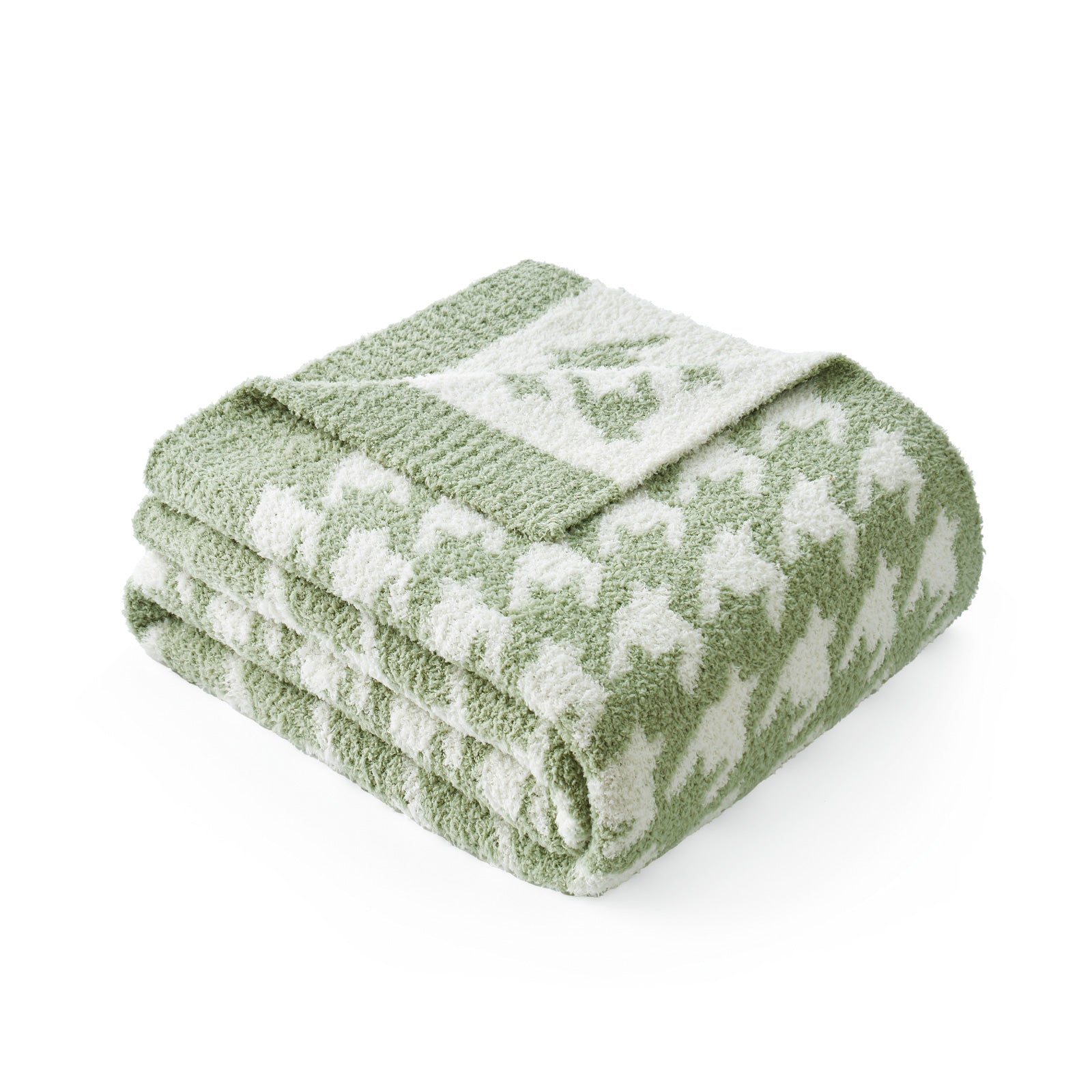 Reversible Houndstooth Design Throw Blanket