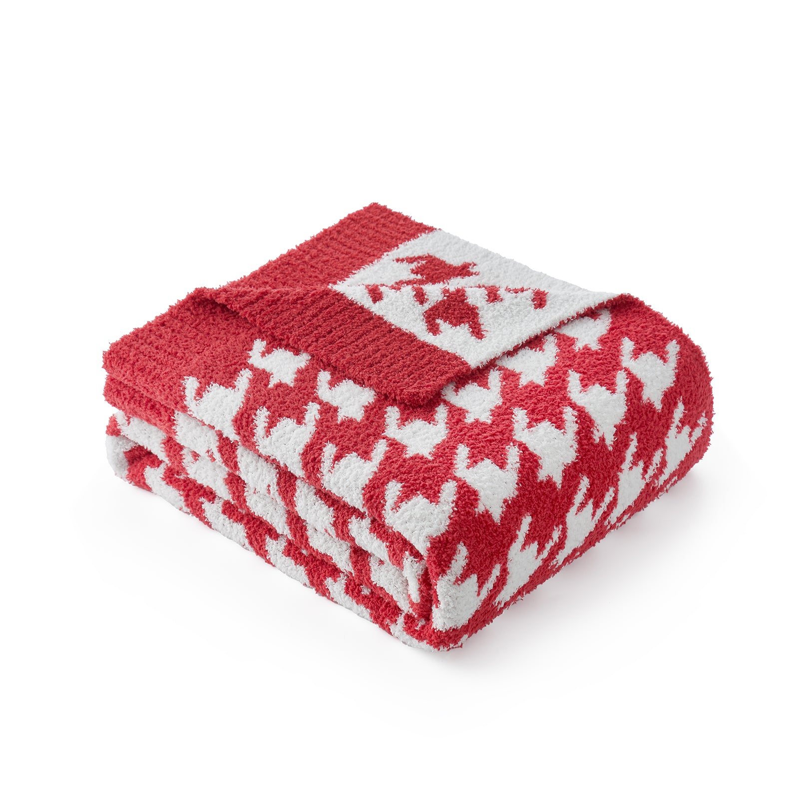 Reversible Houndstooth Design Throw Blanket