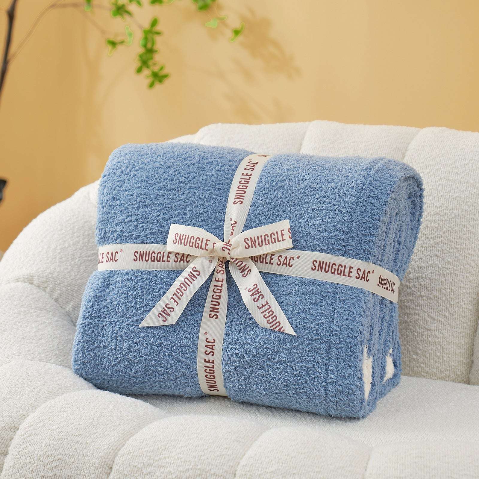 Ultra Soft Solid Throw Blanket - Snuggle Sac - #Color_Blue