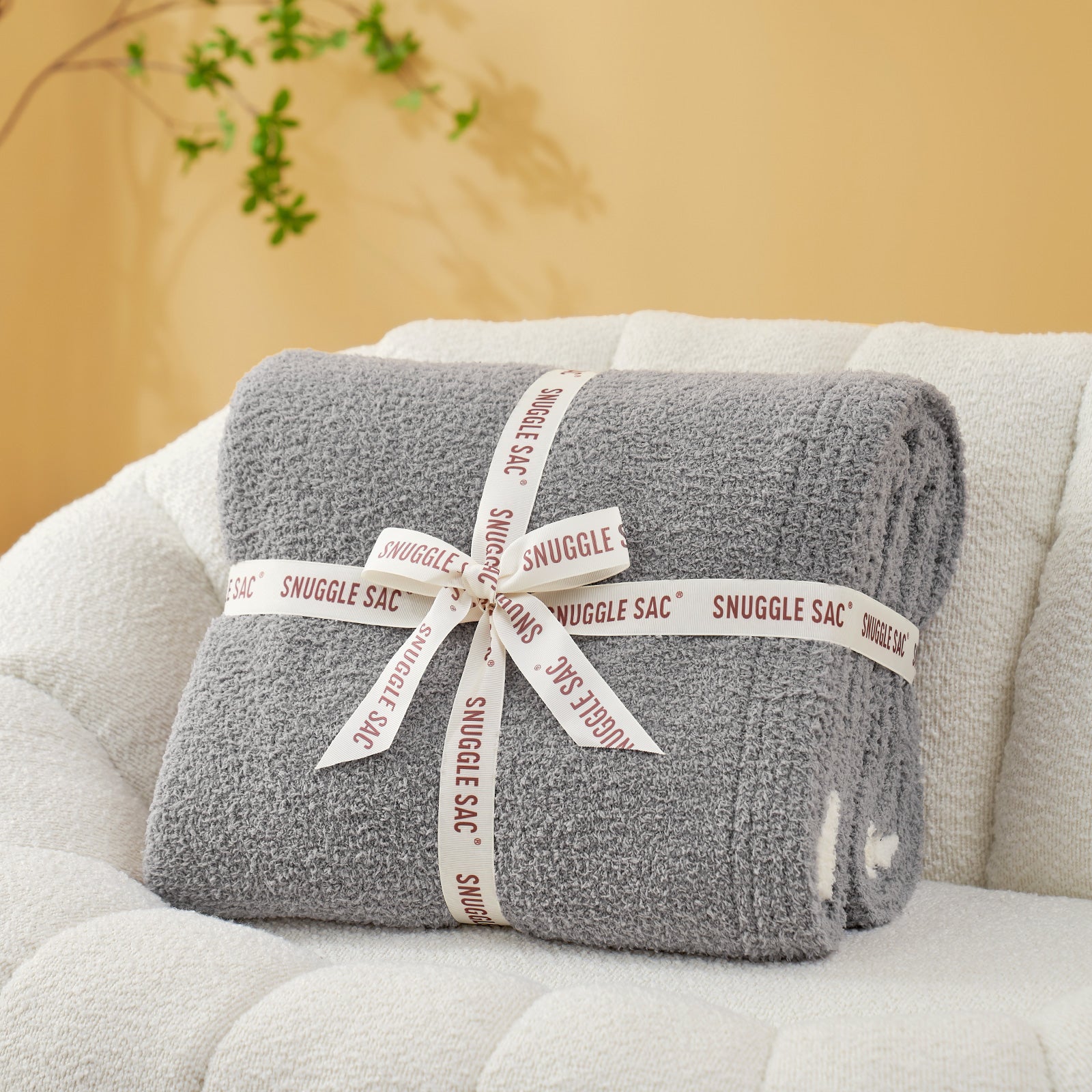 Ultra Soft Solid Throw Blanket - Snuggle Sac - #Color_Grey