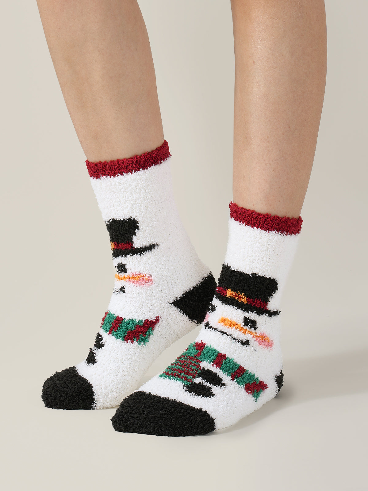 SnugChic Holiday Heathered Cozy Fuzzy Socks
