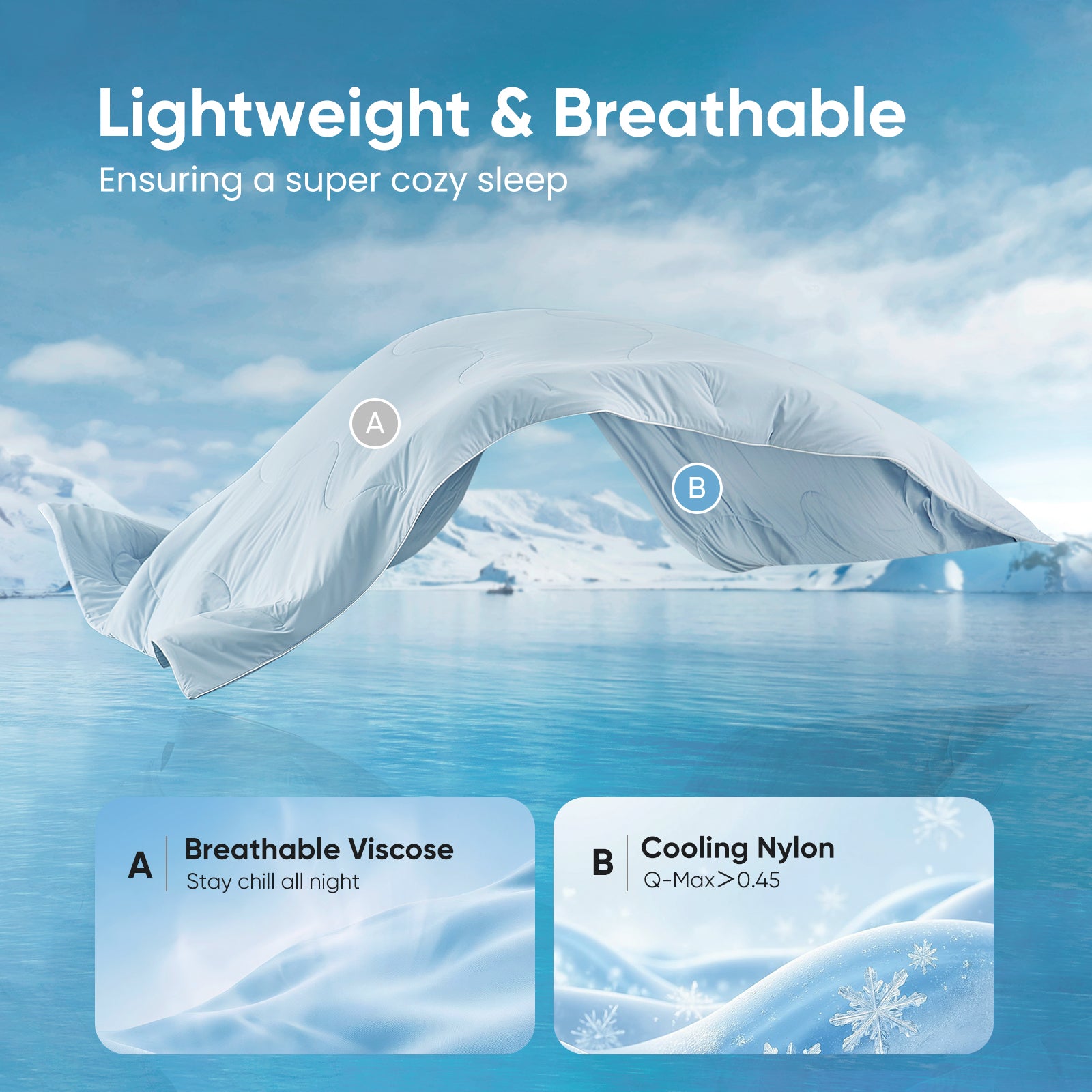 Breathable Cooling Comforter#Color_Ice Blue