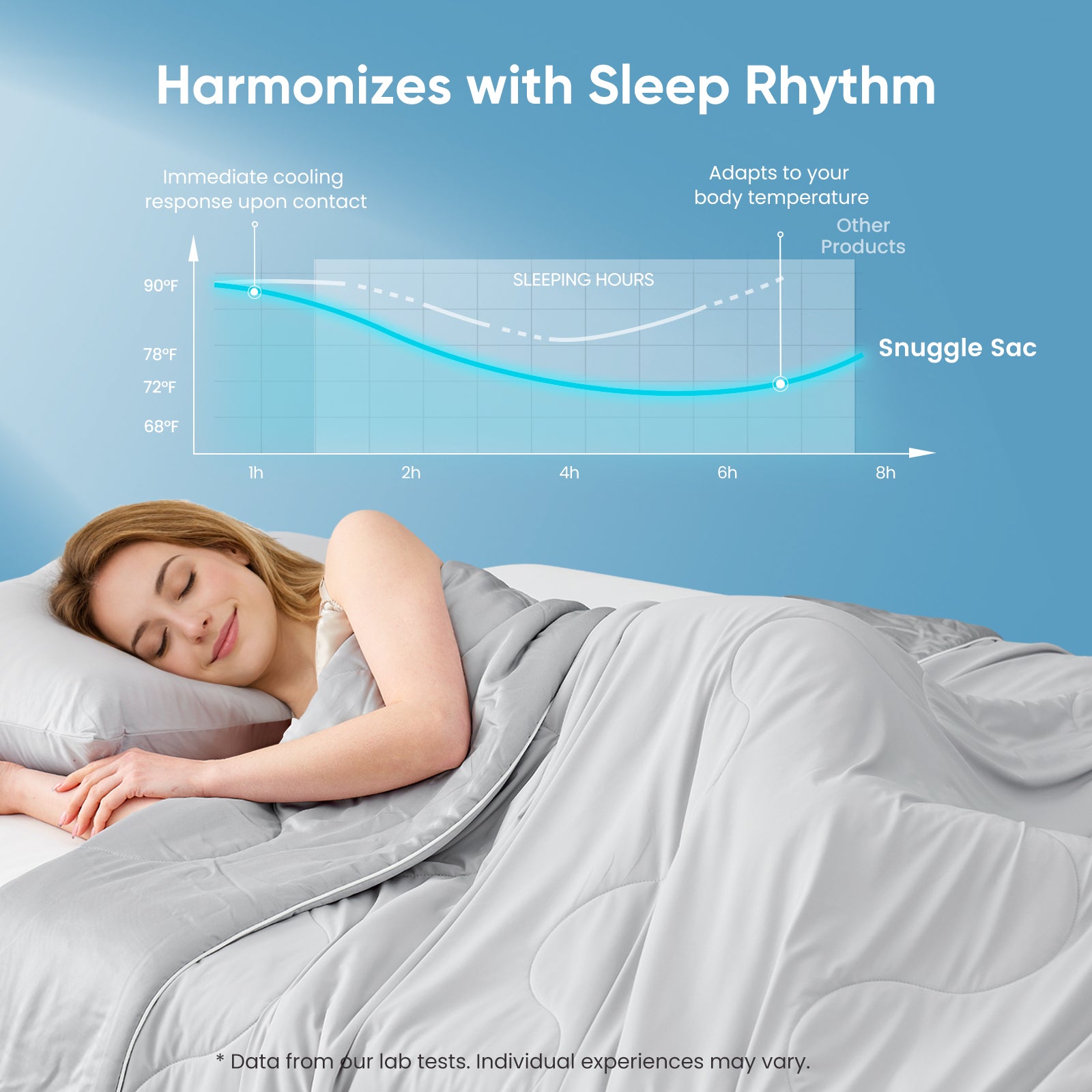 breathable cooling comforter#Color_Light Grey