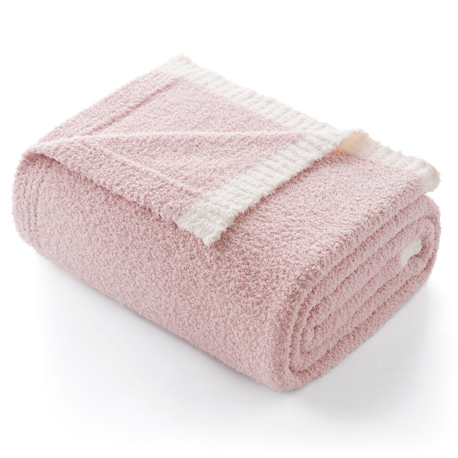 Ultra Soft Solid Throw Blanket - Snuggle Sac - #Color_Pink