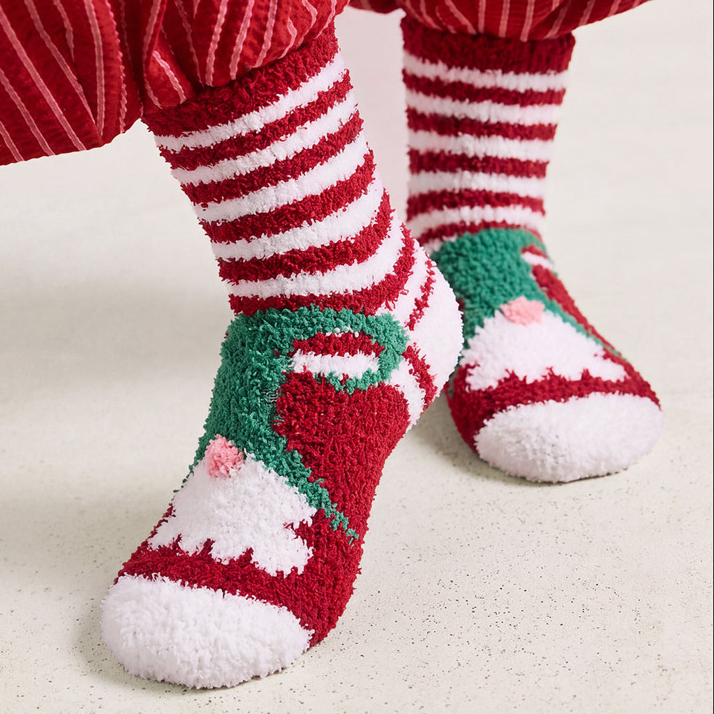 SnugChic Holiday Heathered Cozy Fuzzy Socks