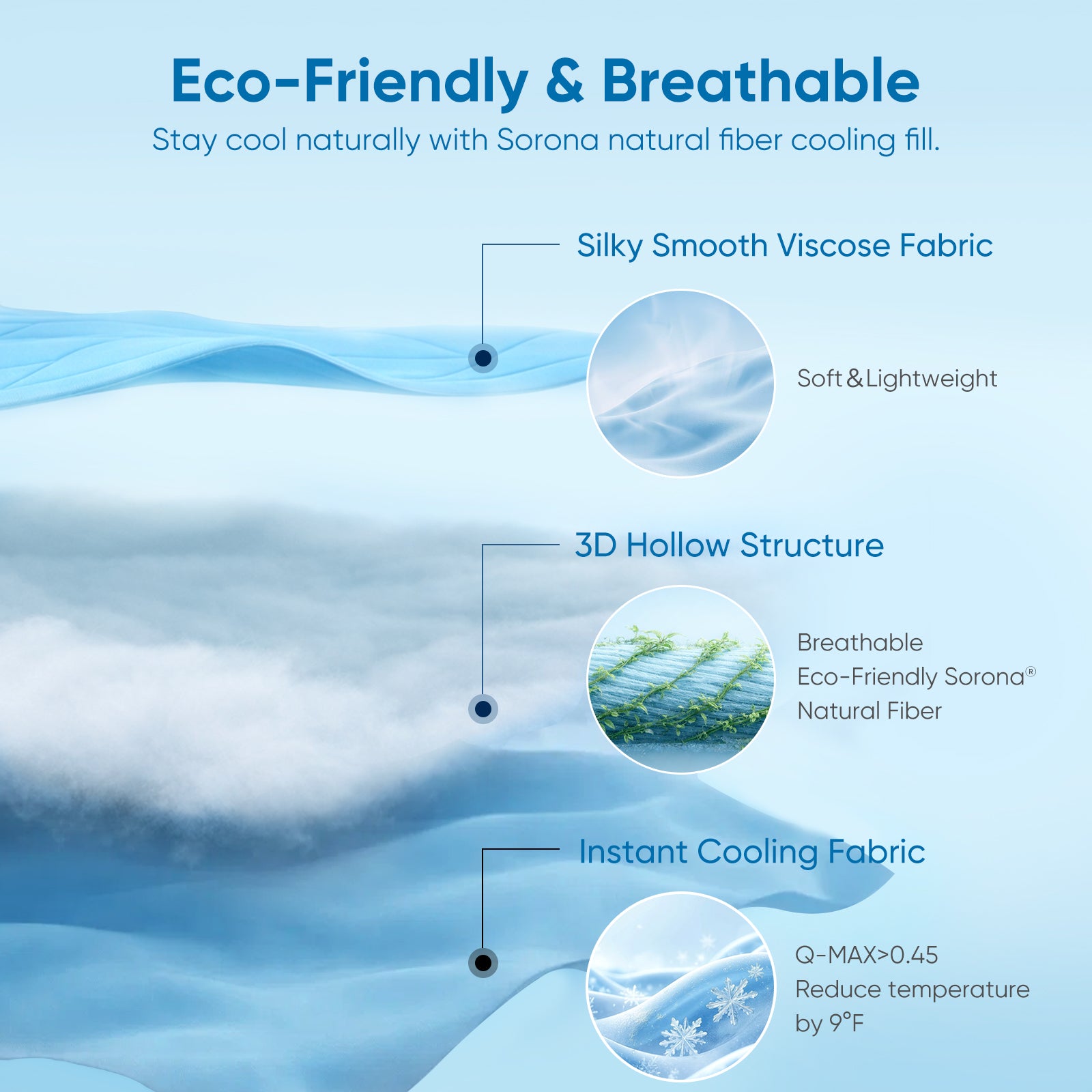 Breathable Cooling Comforter#Color_Ice Blue