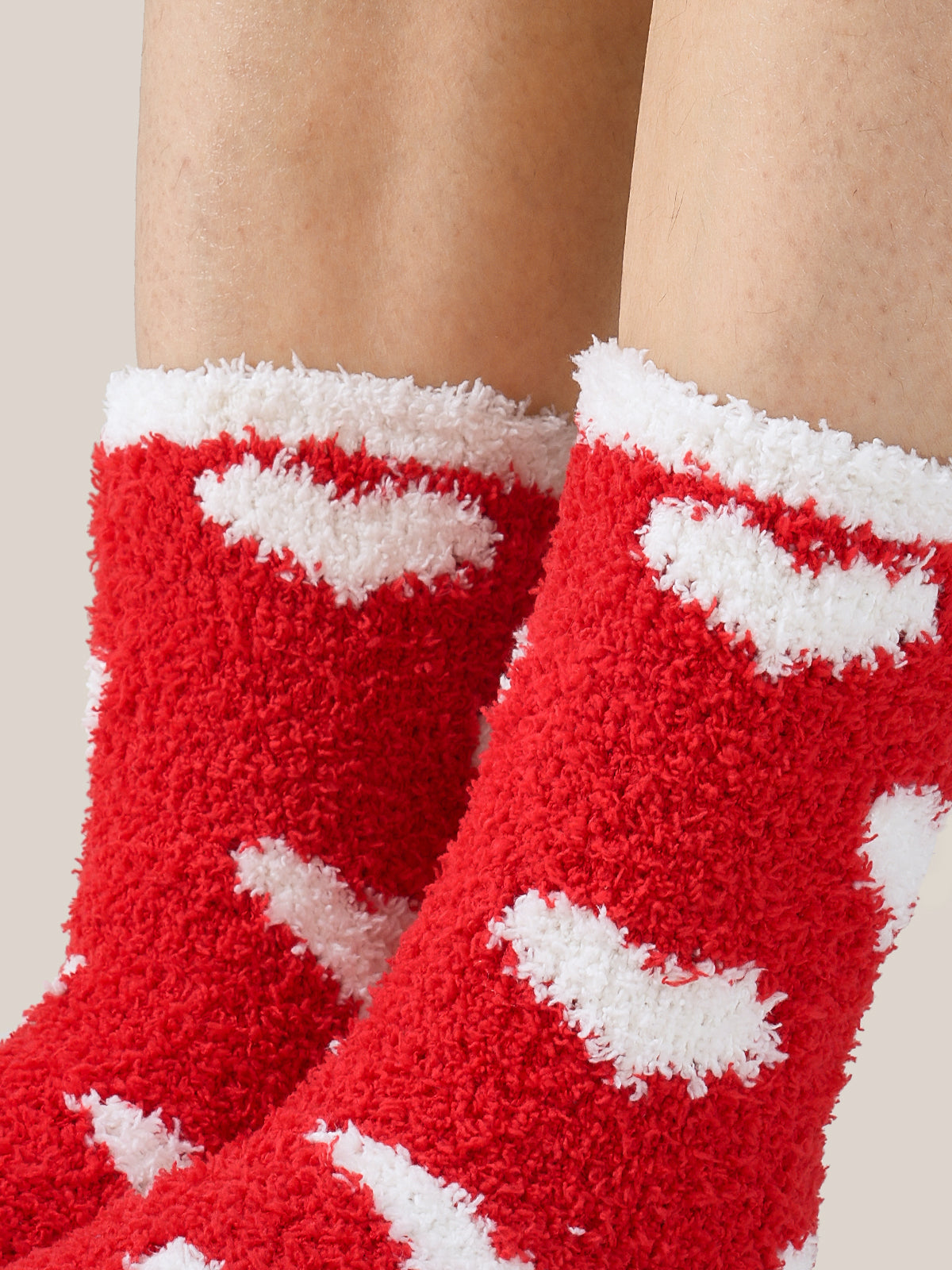 SnugChic Sweetheart Argyle Cozy Fuzzy Socks