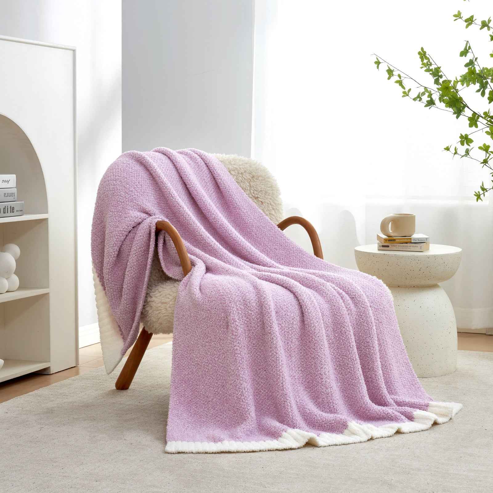 Heather Throw Blanket - Snuggle Sac - #Color_Lilac