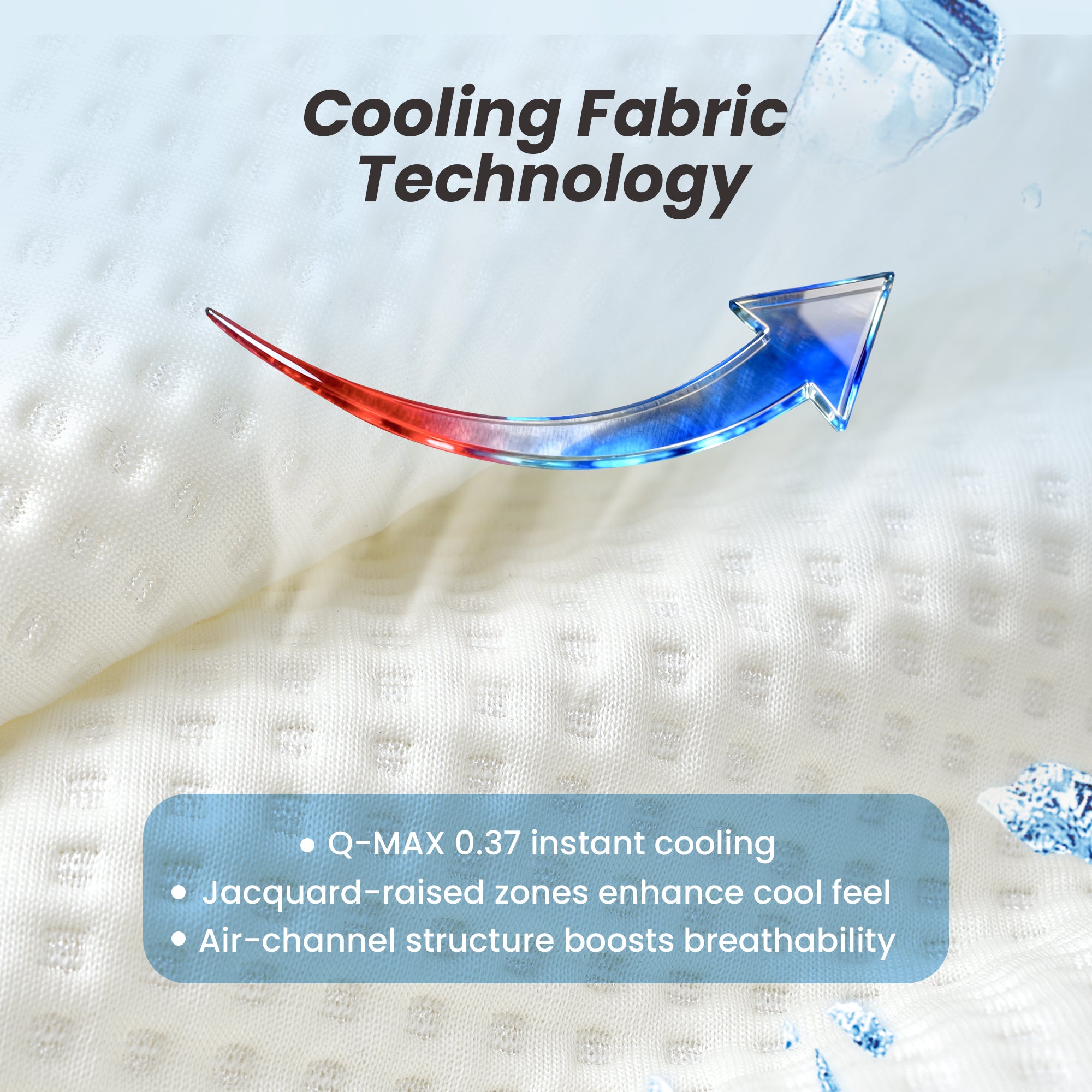 Close up of waffle cooling fabric,perfect for hot sleepers.#Color_Ivory
