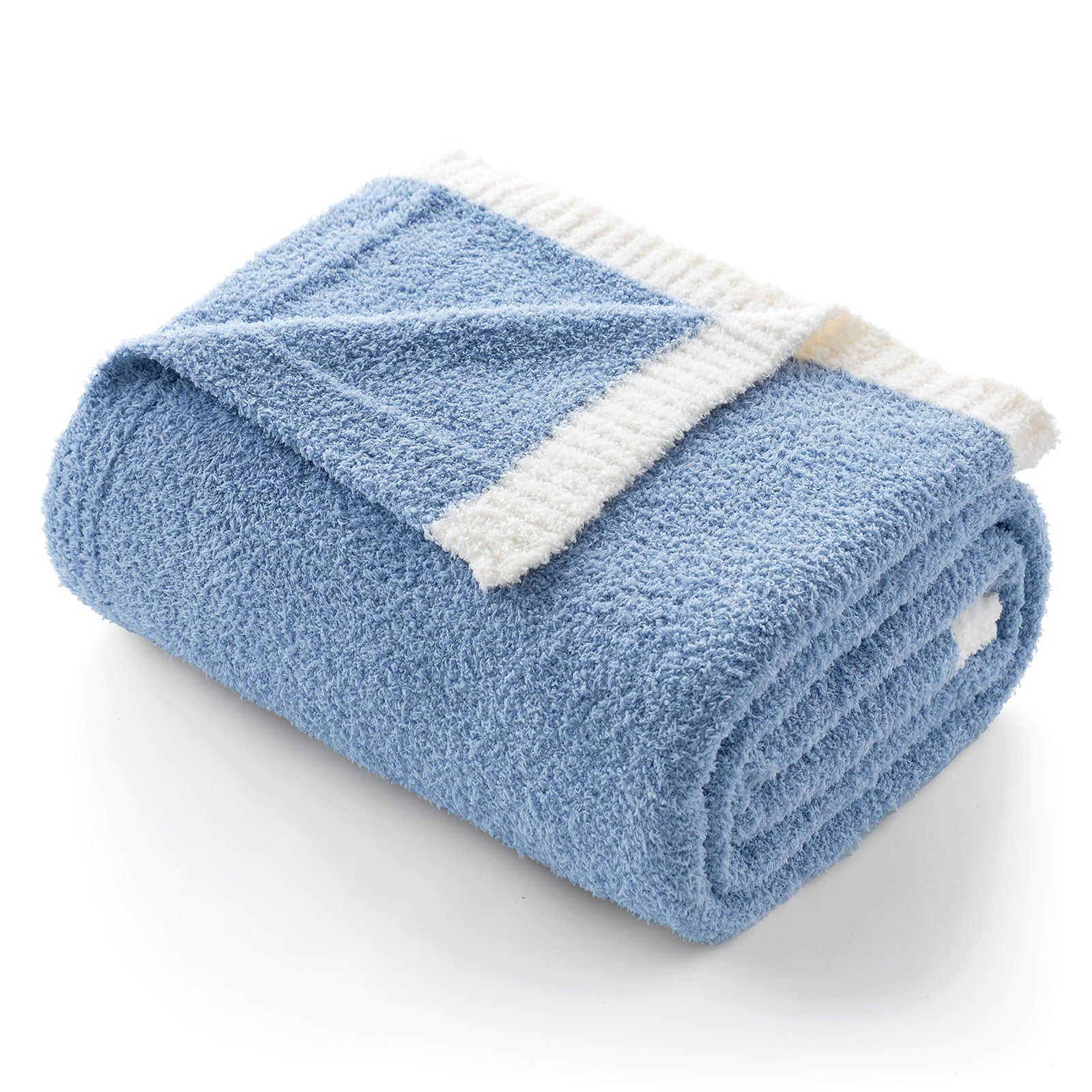 Ultra Soft Solid Throw Blanket - Snuggle Sac - #Color_Blue