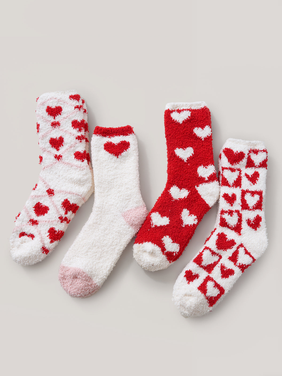 SnugChic Sweetheart Argyle Cozy Fuzzy Socks