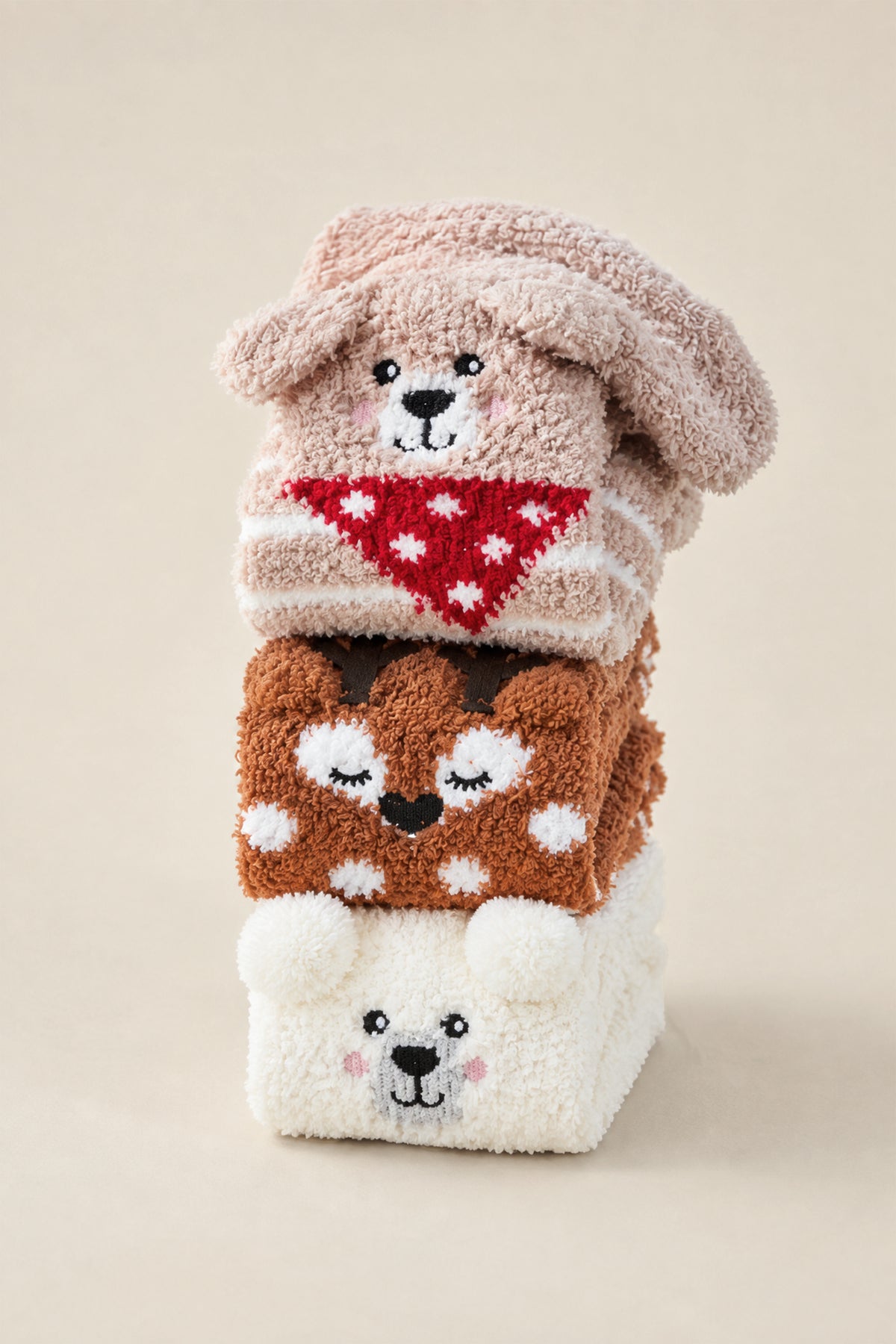 Snuggle Sac Reindeer Cozy Fuzzy Socks