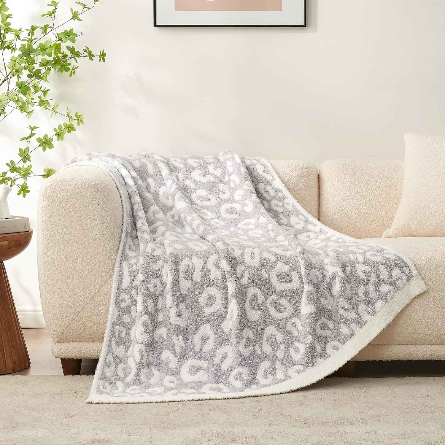 Ultra Soft Leopard Blanket - Snuggle Sac - #Color_Grey