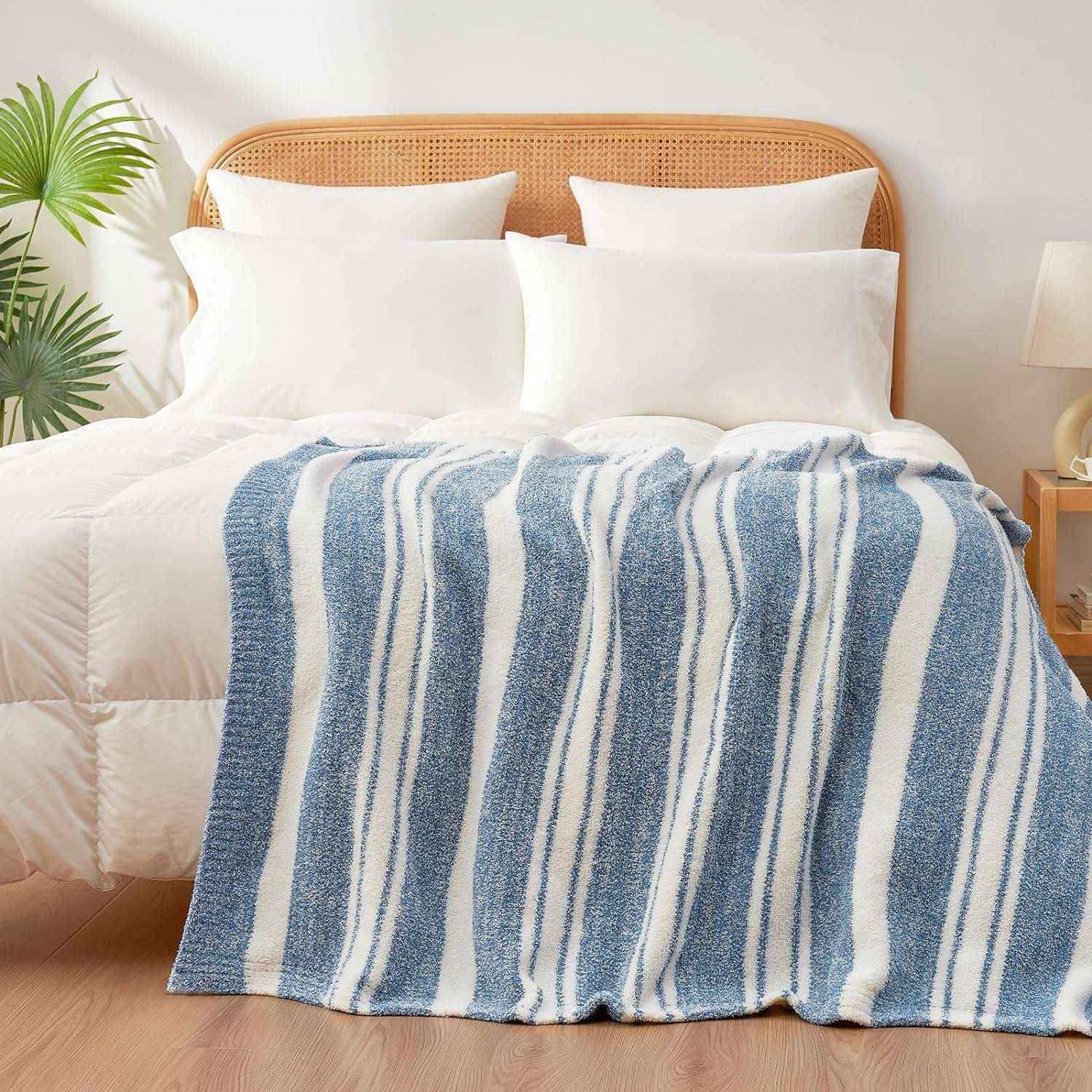 Stripe Throw Blanket - Snuggle Sac-#Color_Blue