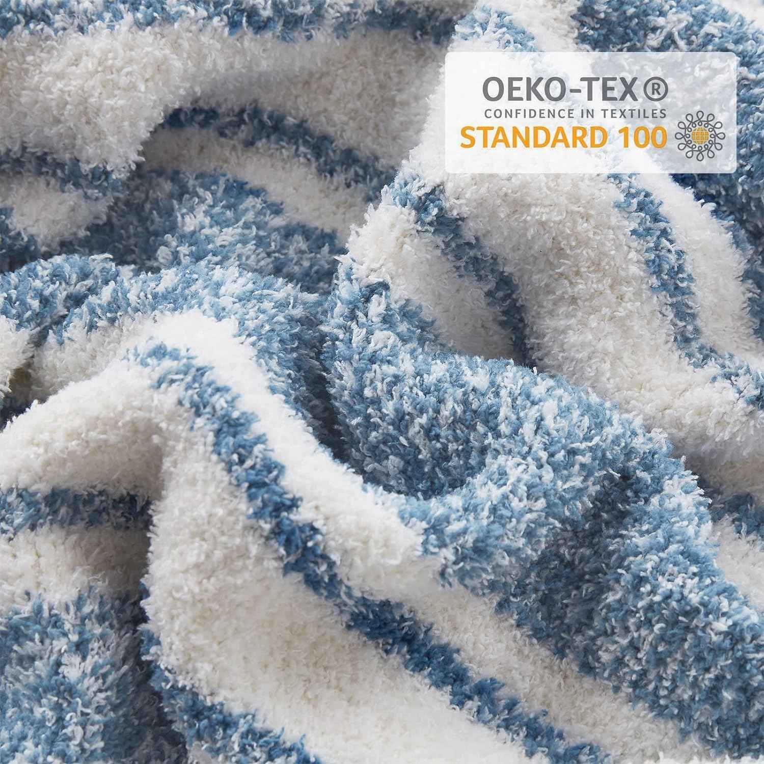 Stripe Throw Blanket - Snuggle Sac-#Color_Blue