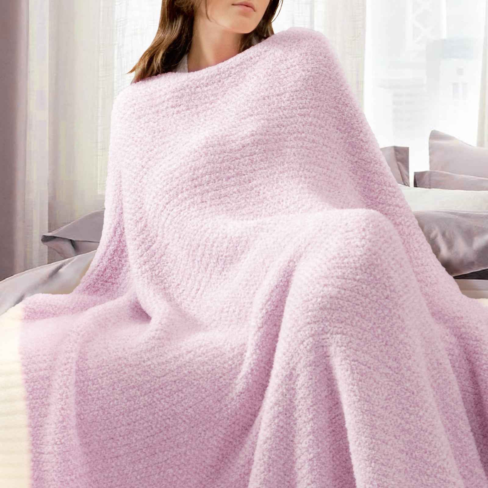 Heather Throw Blanket - Snuggle Sac - #Color_Lilac