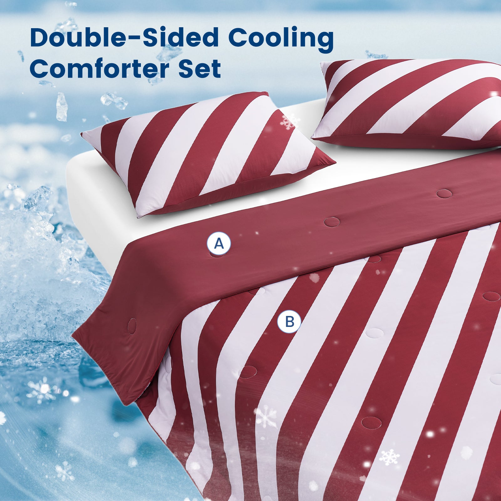 Mediterranean Stripe Cooling Comforter Set