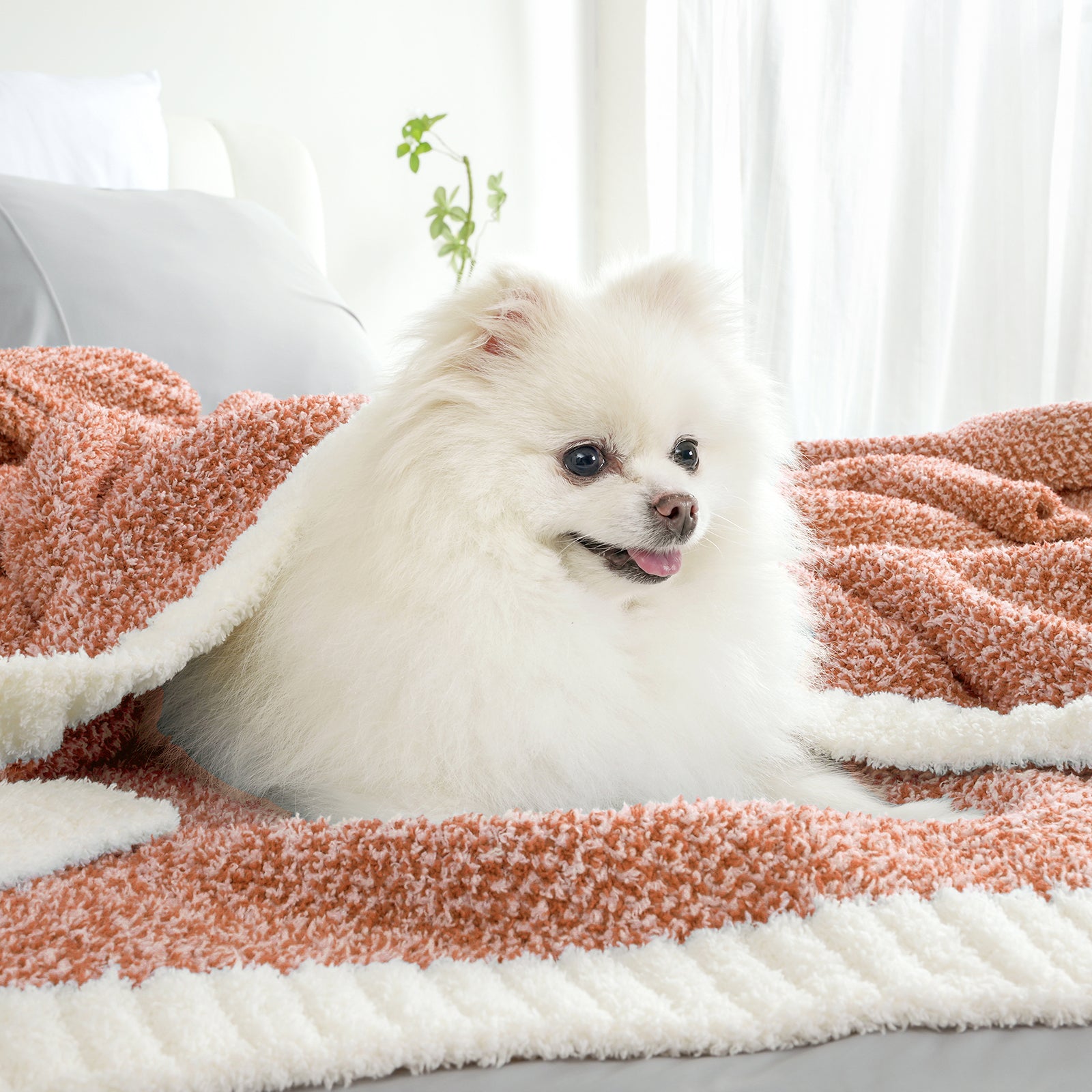 SnugCozy Essential Heather Feather Yarn Throw Blanket