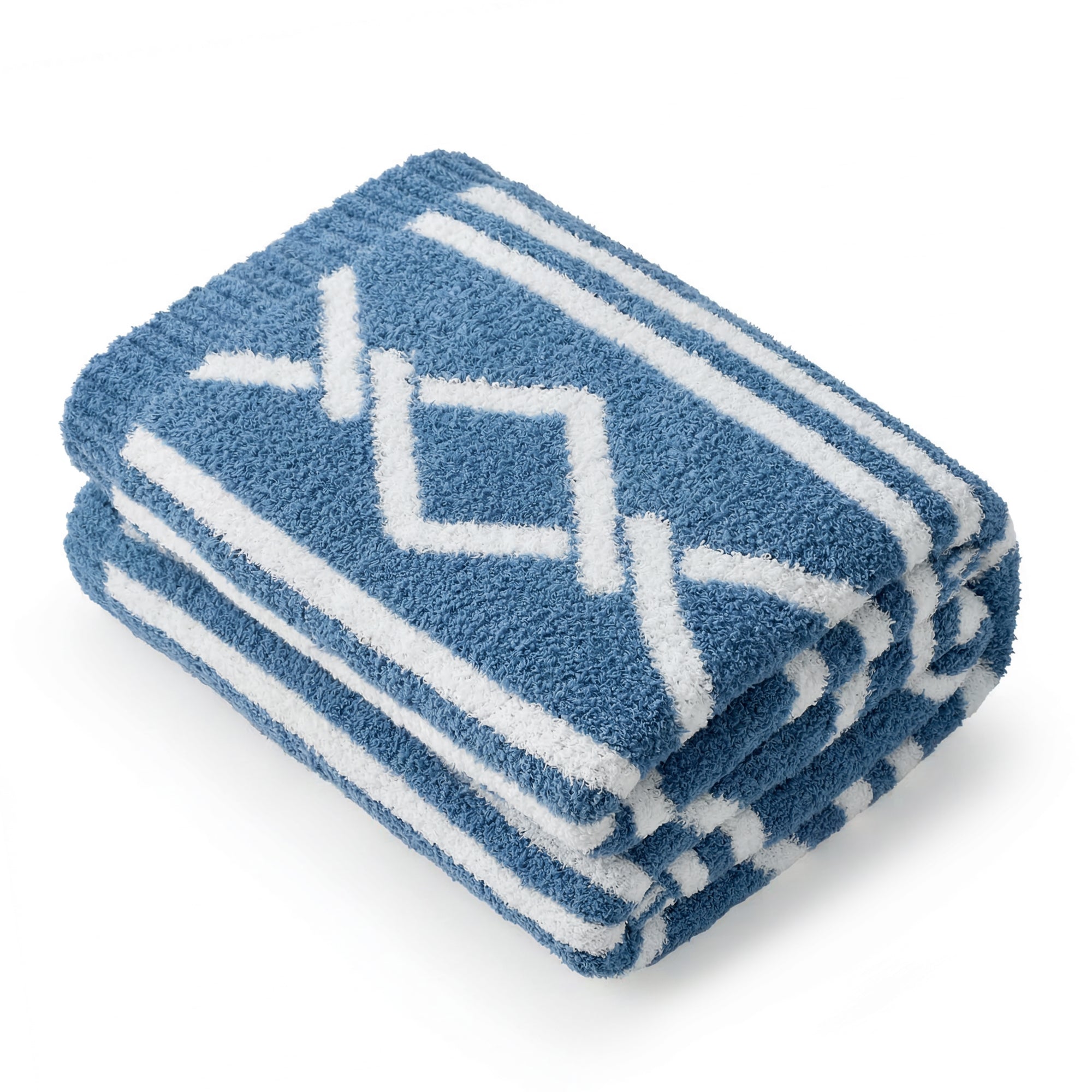 SnugCozy Aesthetic Boho Feather Yarn Knit Throw Blanket