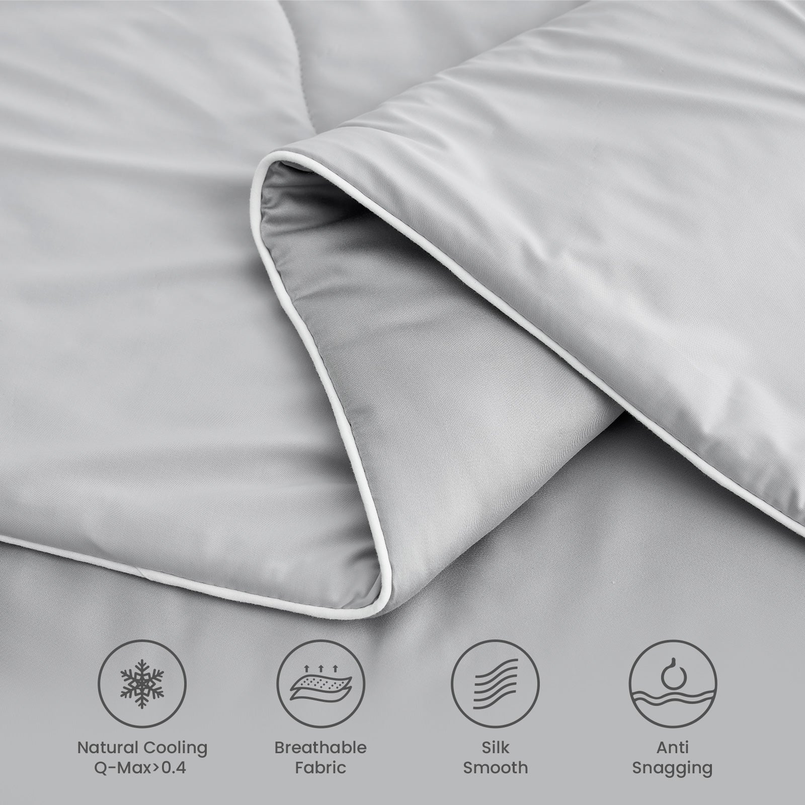 breathable cooling comforter#Color_Light Grey