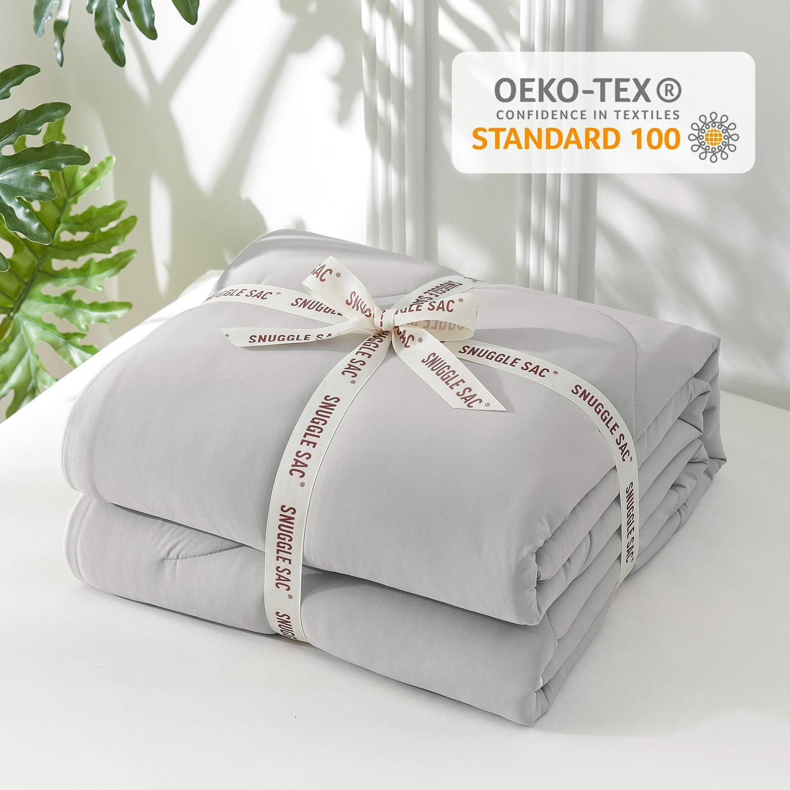 breathable cooling comforter#Color_Light Grey