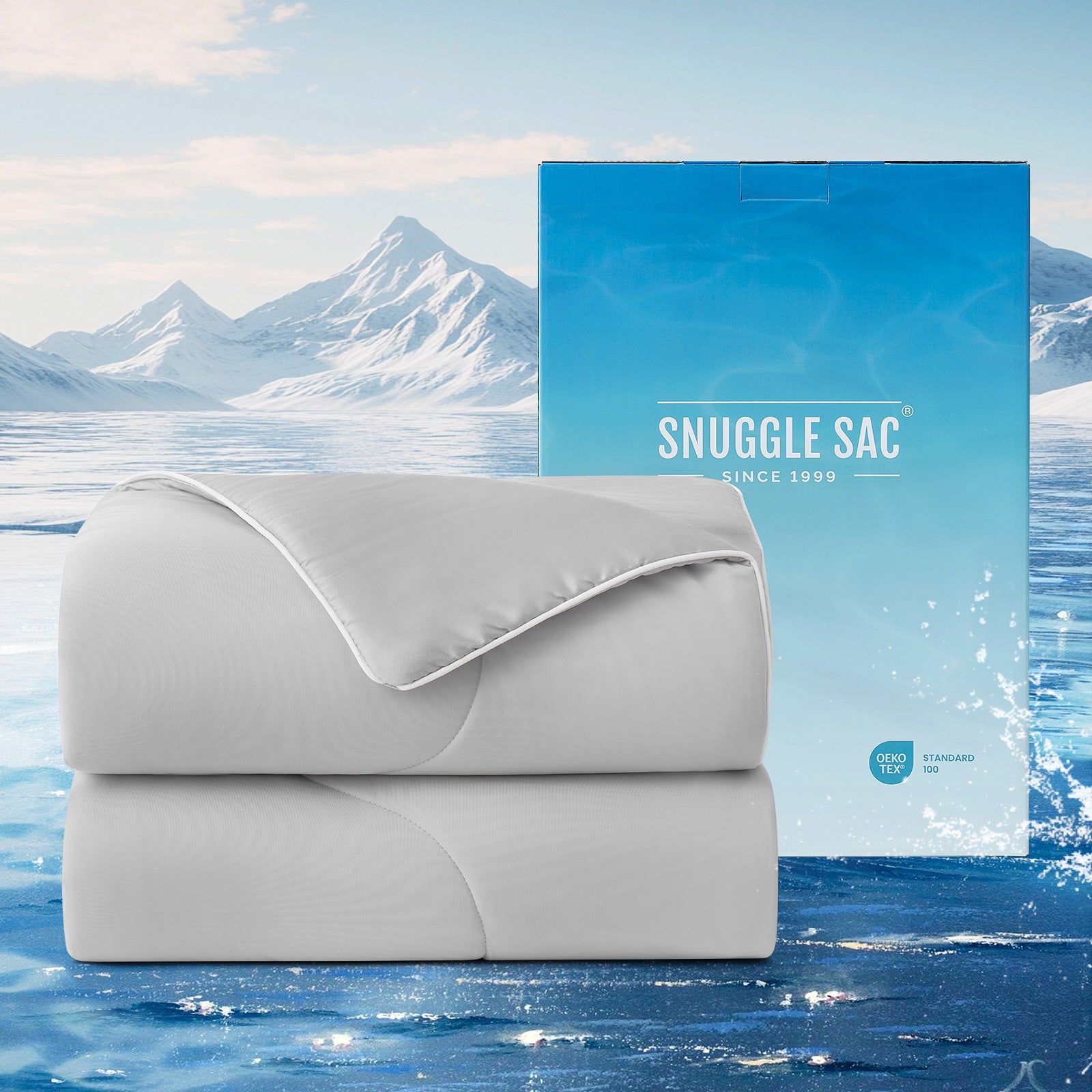 breathable cooling comforter#Color_Light Grey