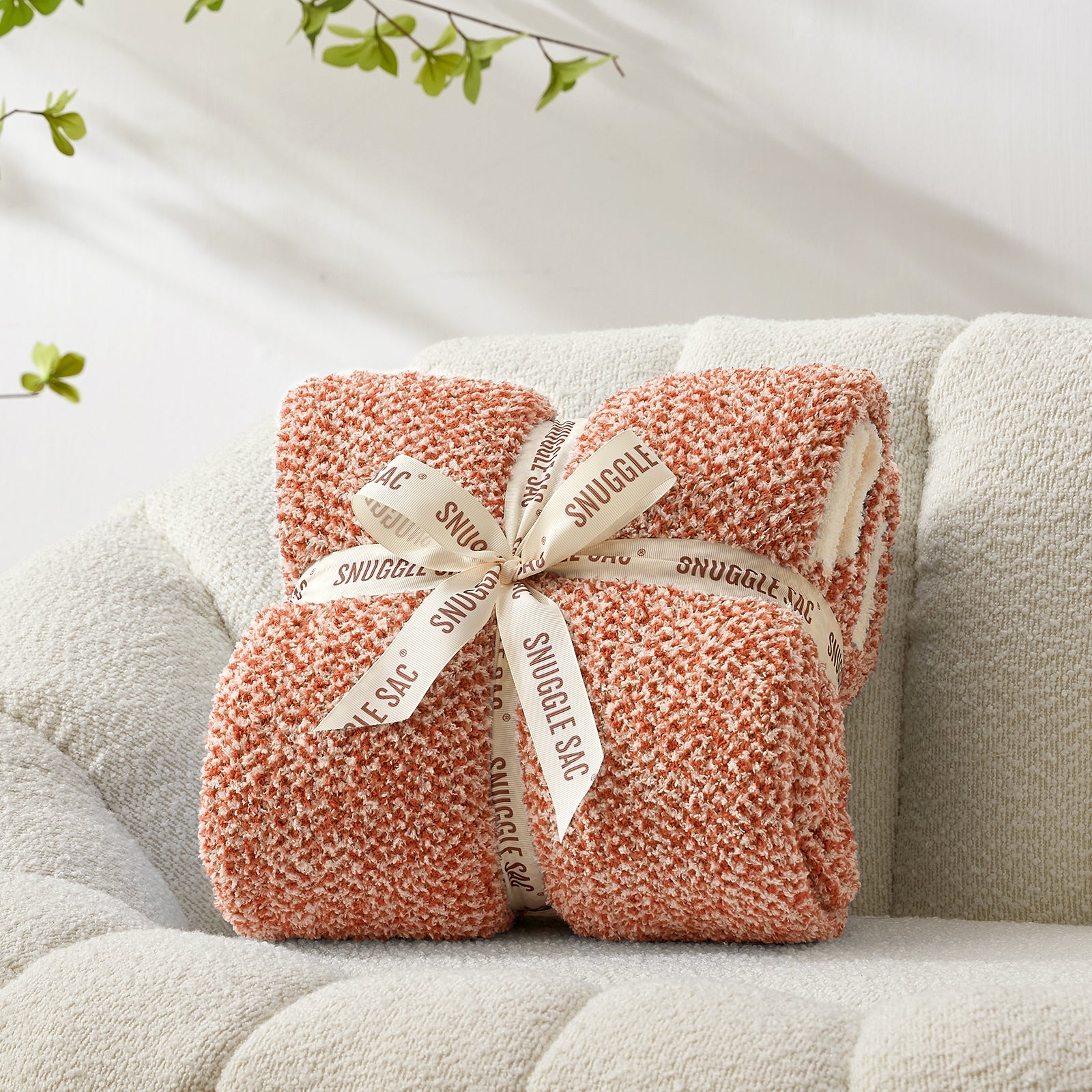 Heather Throw Blanket - Snuggle Sac - #Color_Orange