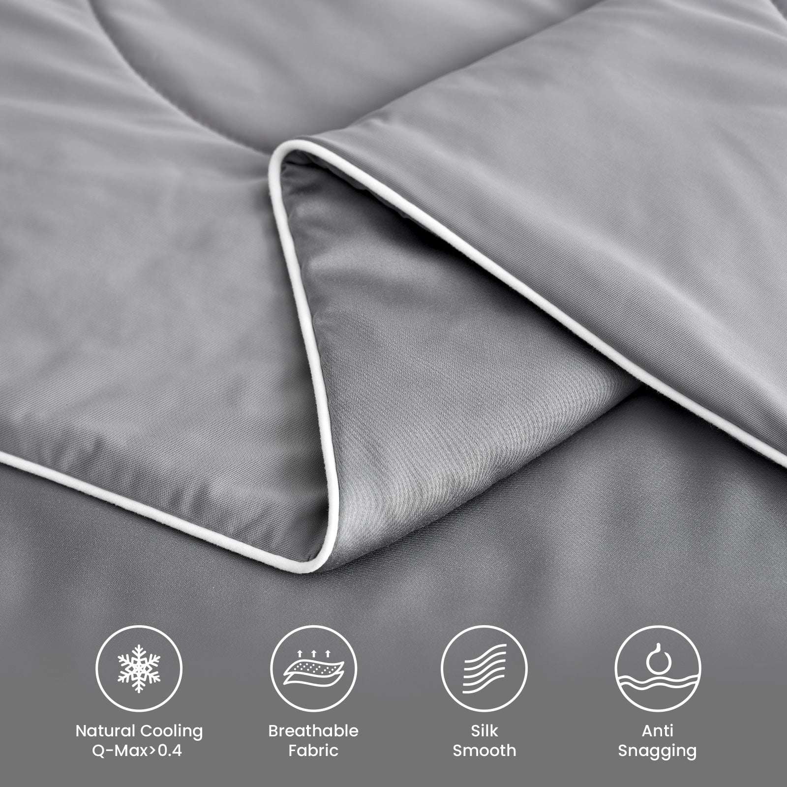Breathable Cooling Comforter#Color_Dark Grey