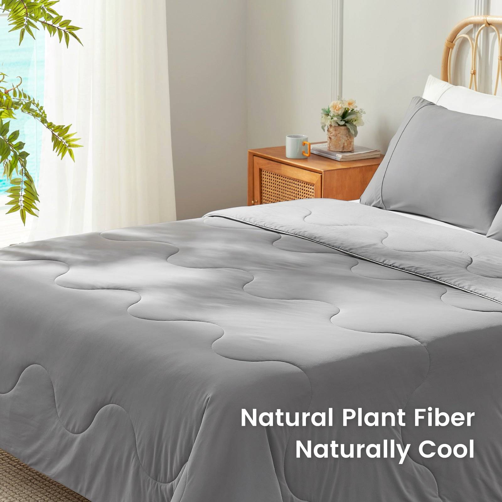 Breathable Cooling Comforter#Color_Dark Grey