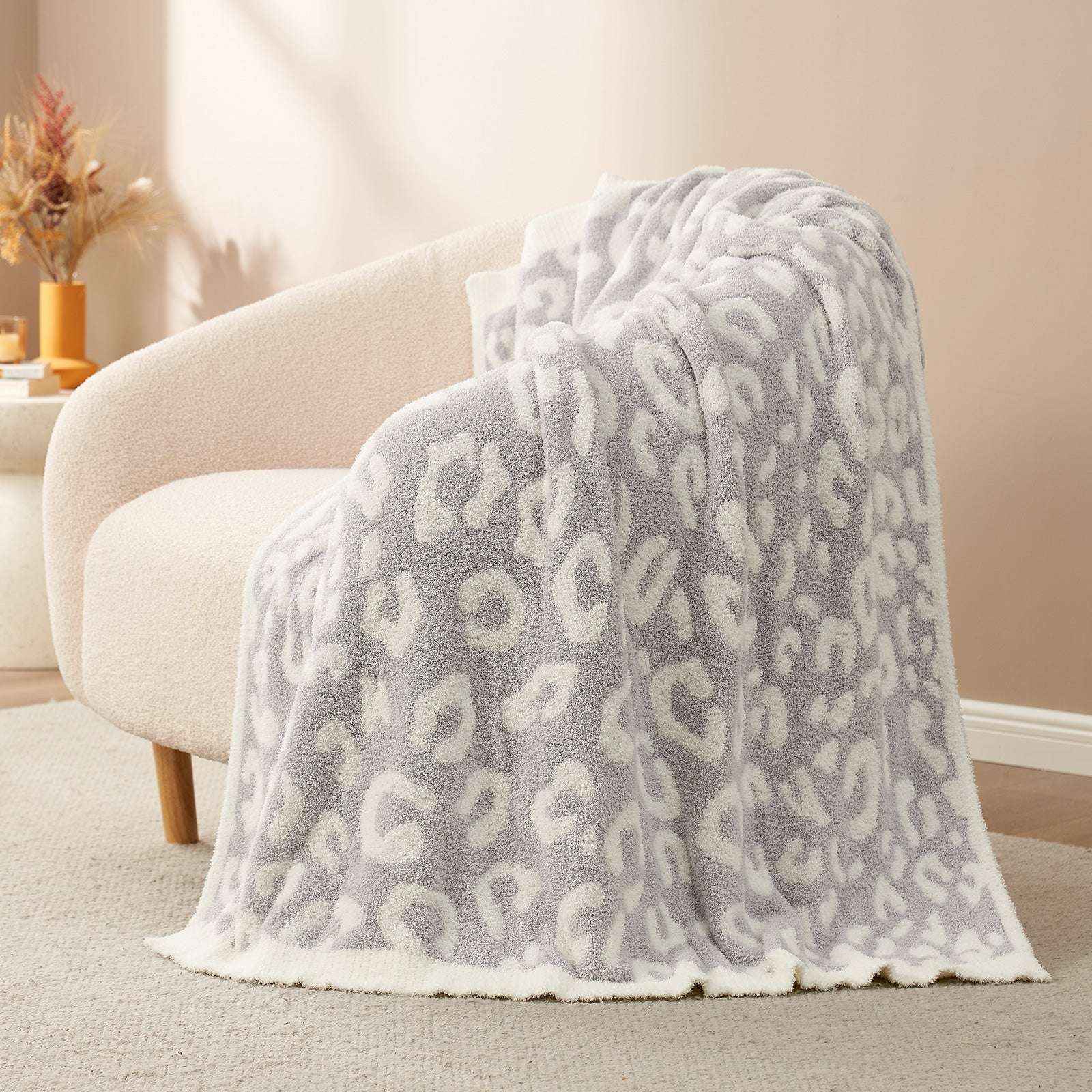 Ultra Soft Leopard Blanket - Snuggle Sac - #Color_Grey