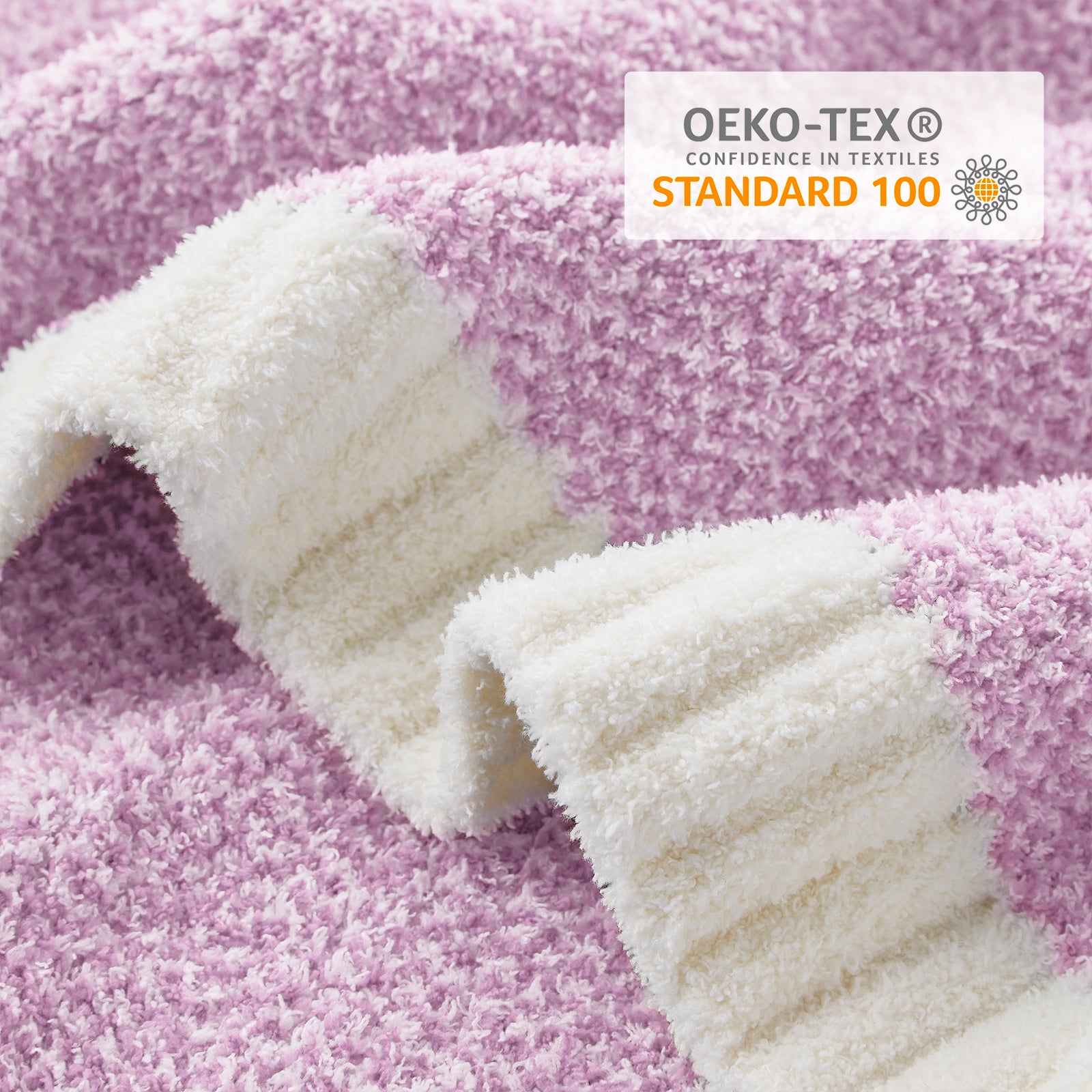 SnugCozy Essential Heather Feather Yarn Throw Blanket