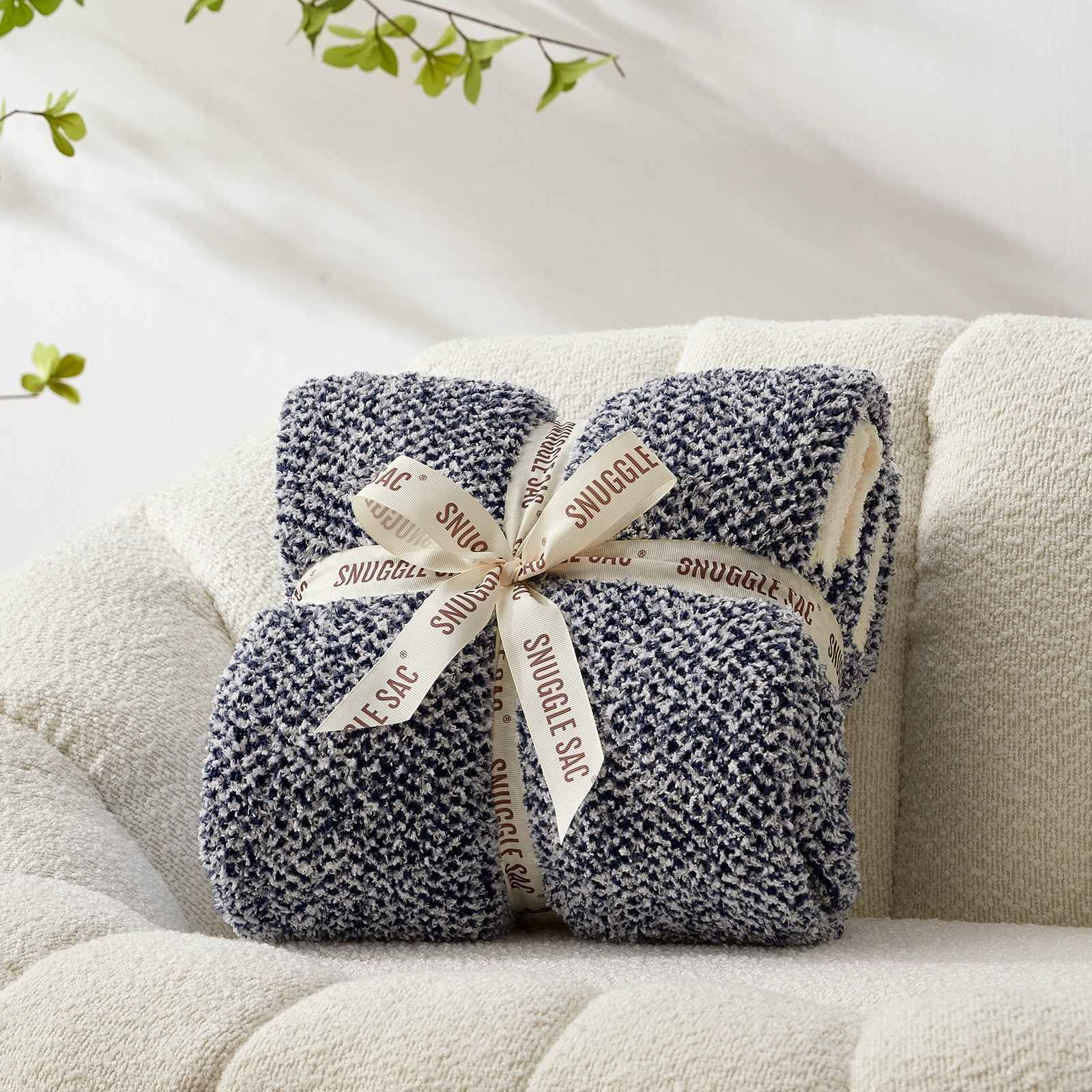 Heather Throw Blanket - Snuggle Sac - #Color_Navy