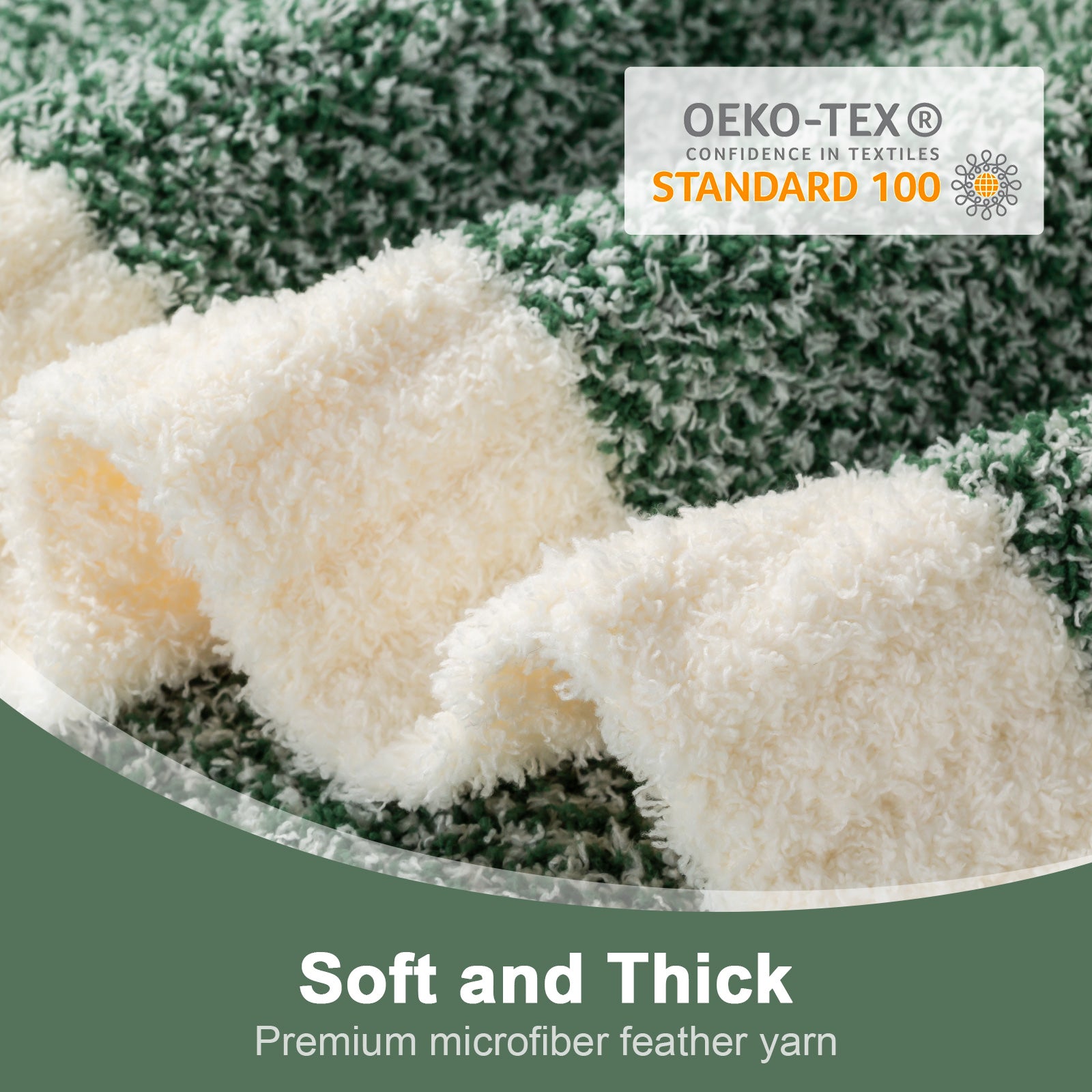 SnugCozy Essential Heather Feather Yarn Throw Blanket