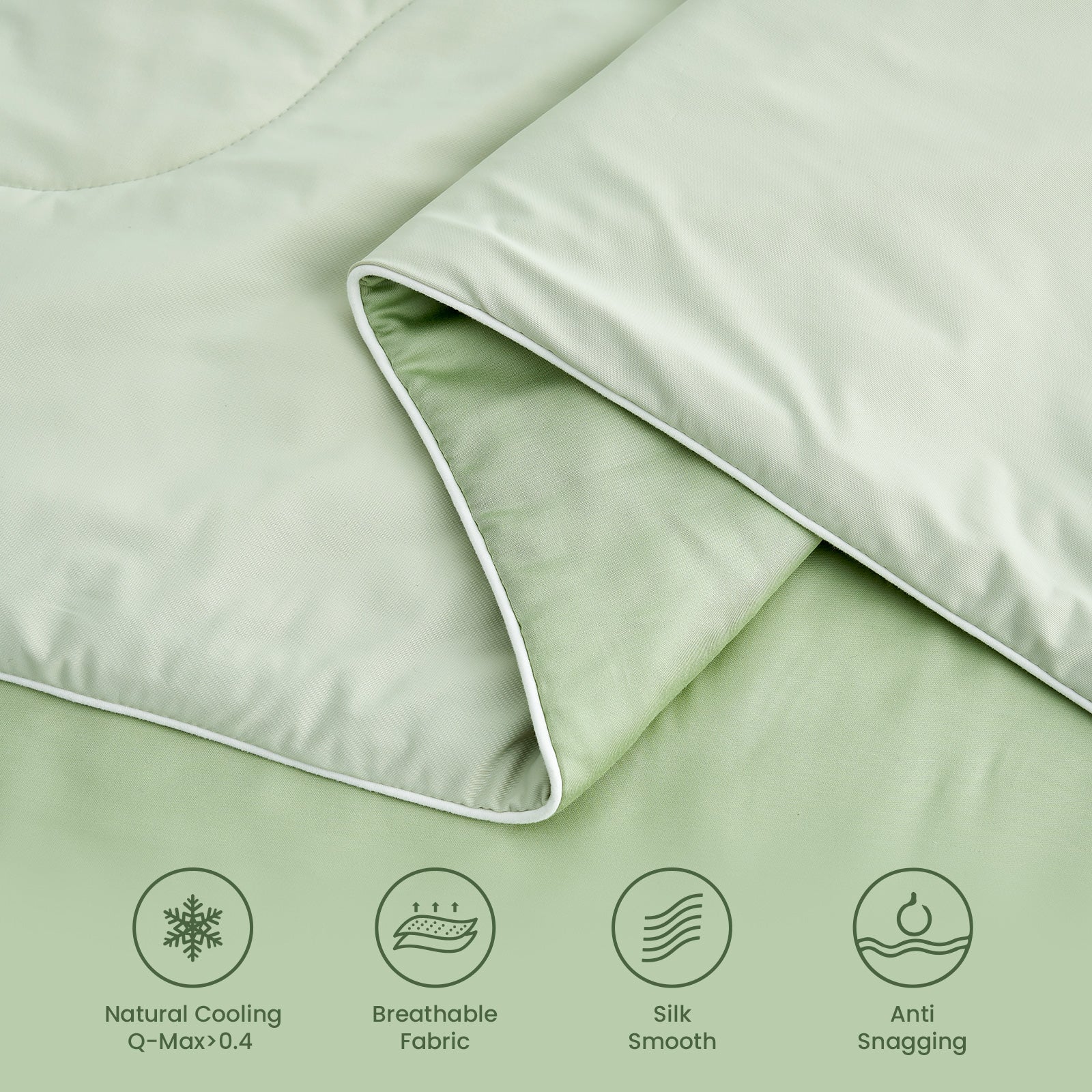 breathable cooling comforter#Color_Sage Green