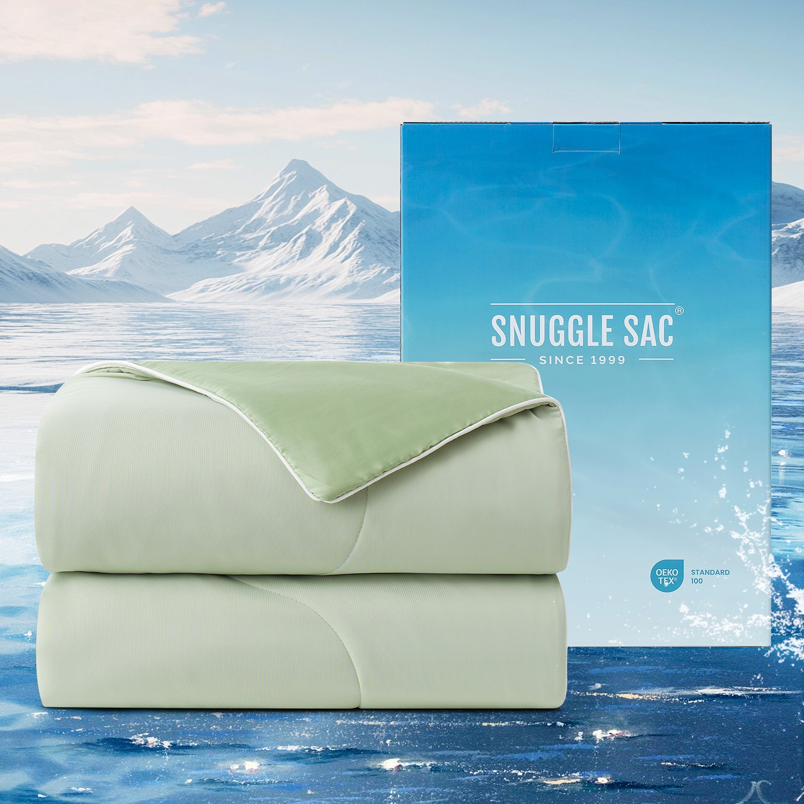 breathable cooling comforter#Color_Sage Green