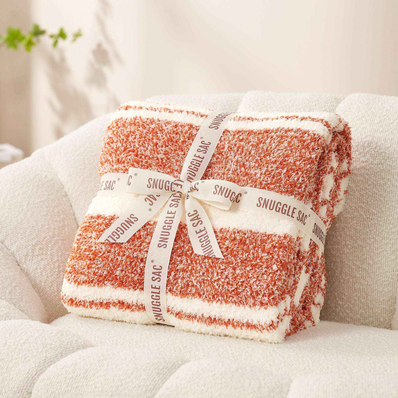 Stripe Throw Blanket - Snuggle Sac-#Color_Orange