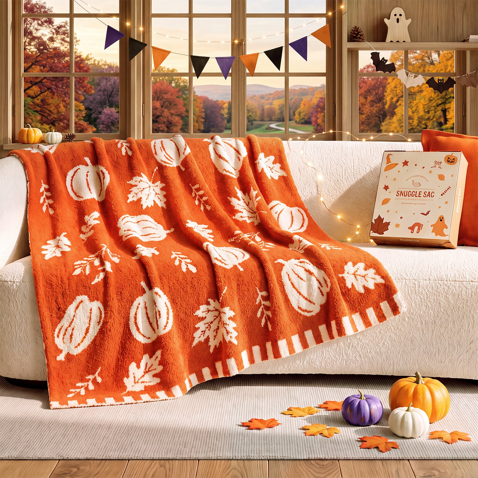 #color_Fall Orange Pumpkin Leaf