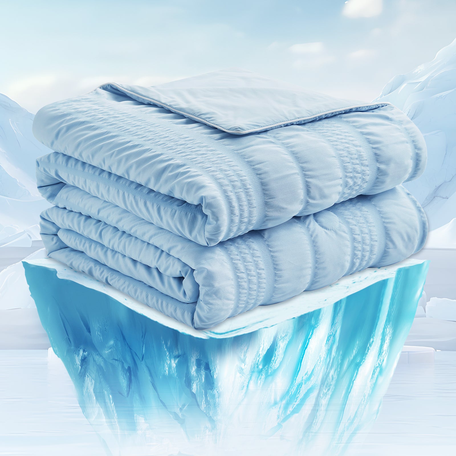SnugCool Seersucker Cooling Comforter