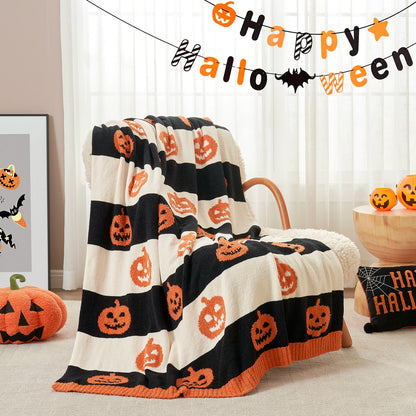 Halloween Checkered Bat Blanket-Throw 50"x60"