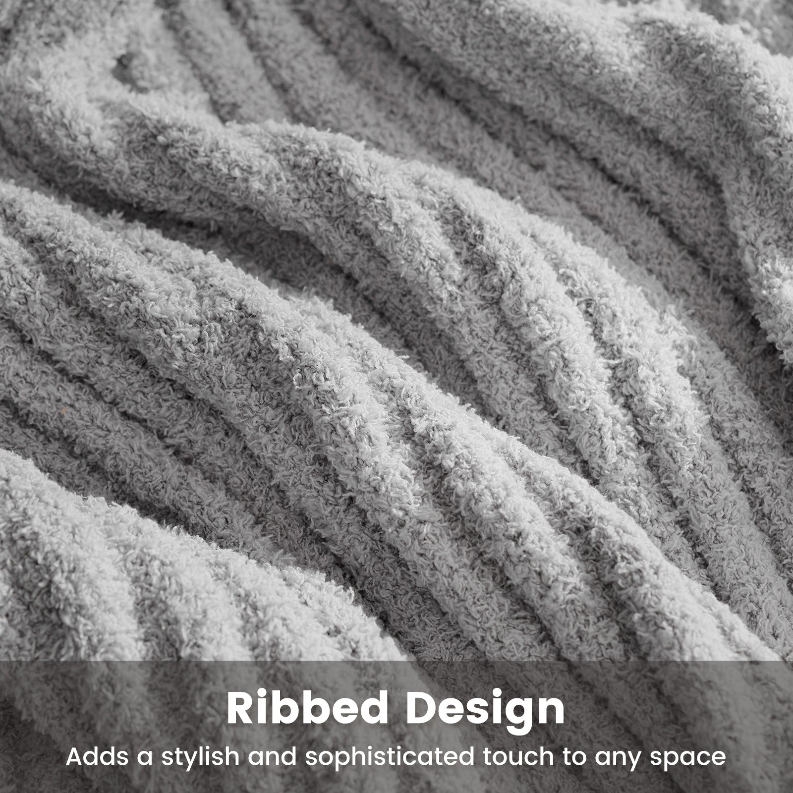 Ribbed Soft Throw Blanket