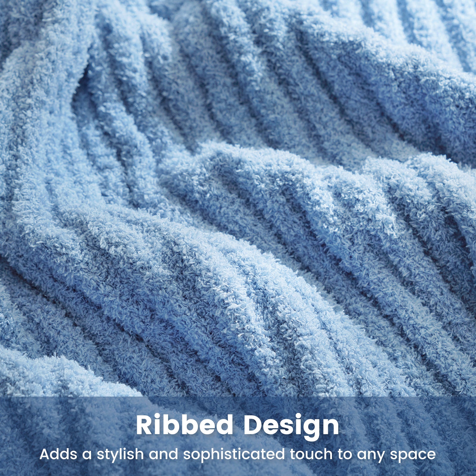 Ribbed Soft Throw Blanket