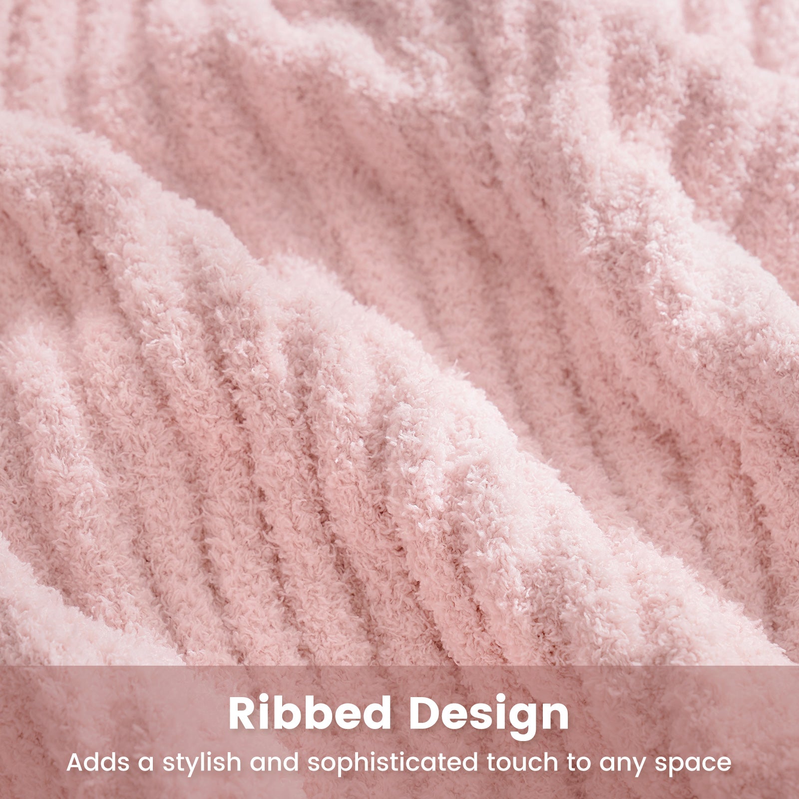 Ribbed Soft Throw Blanket