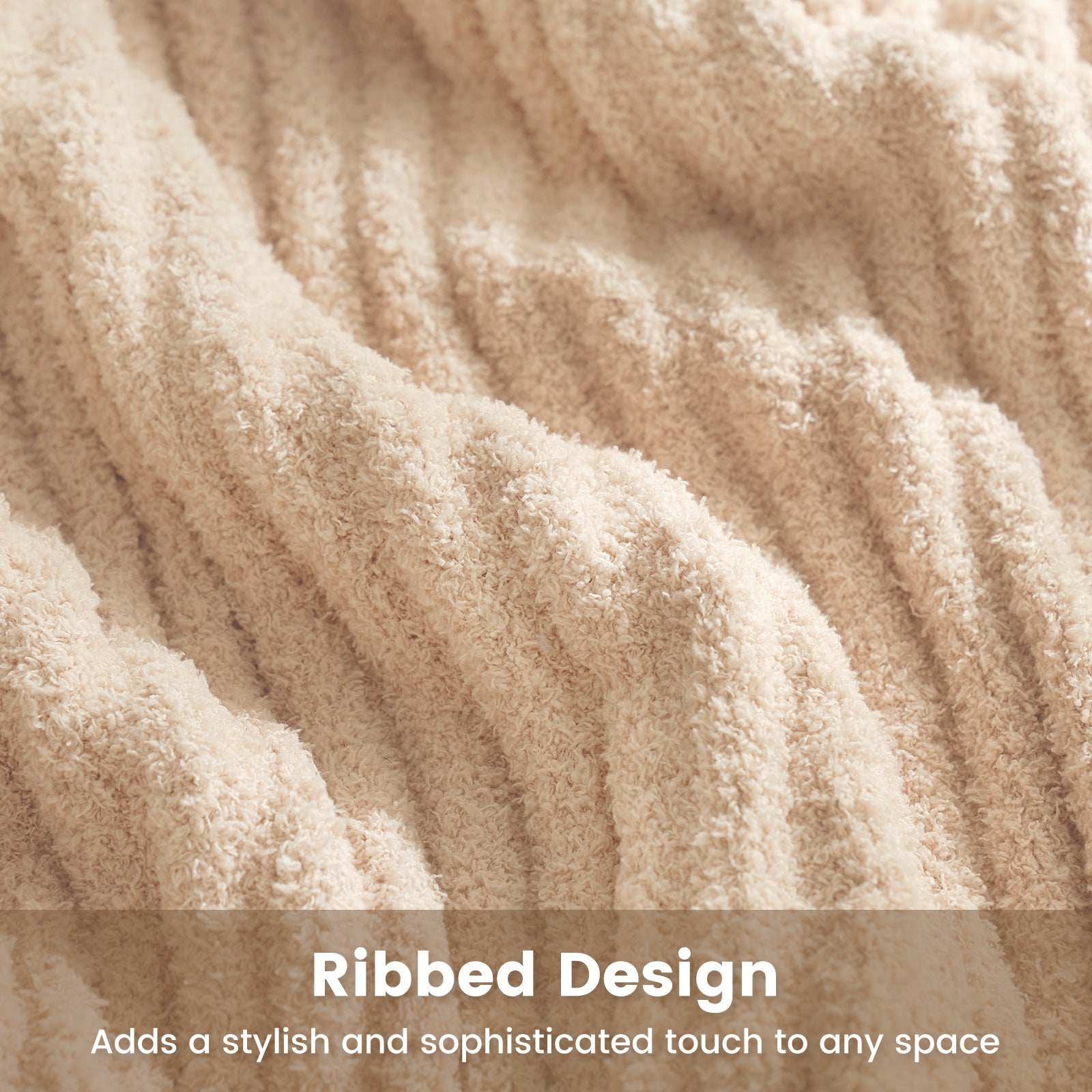 Ribbed Soft Throw Blanket