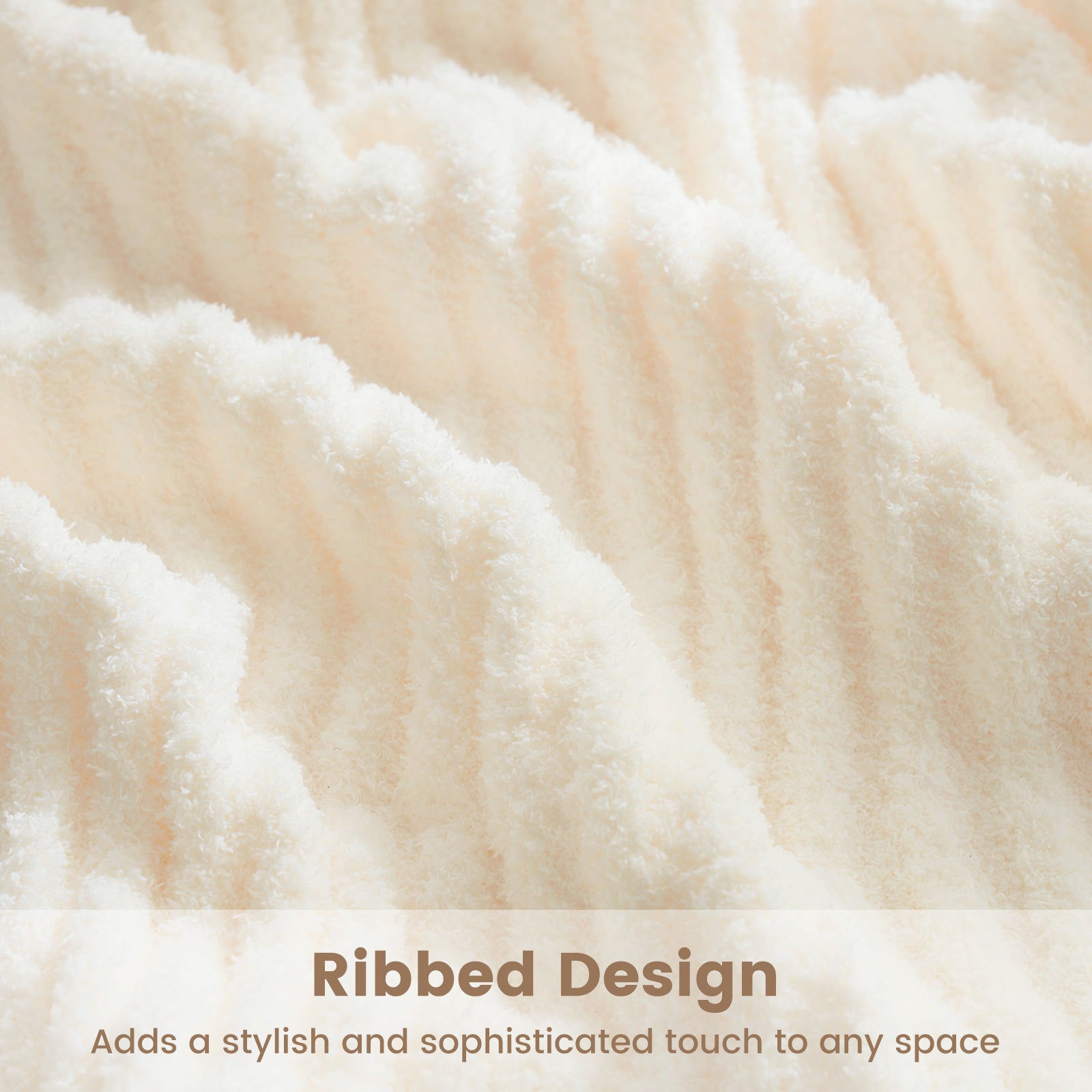 Ribbed Soft Throw Blanket