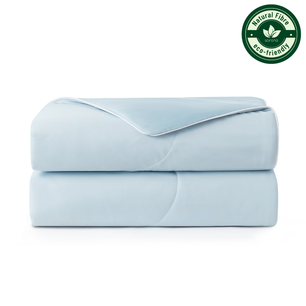 Folded cooling comforter, featuring Sorona natural fiber#Color_Ice Blue