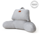 Front view of white Snuggle Sac backrest pillow on a white background#color_grey