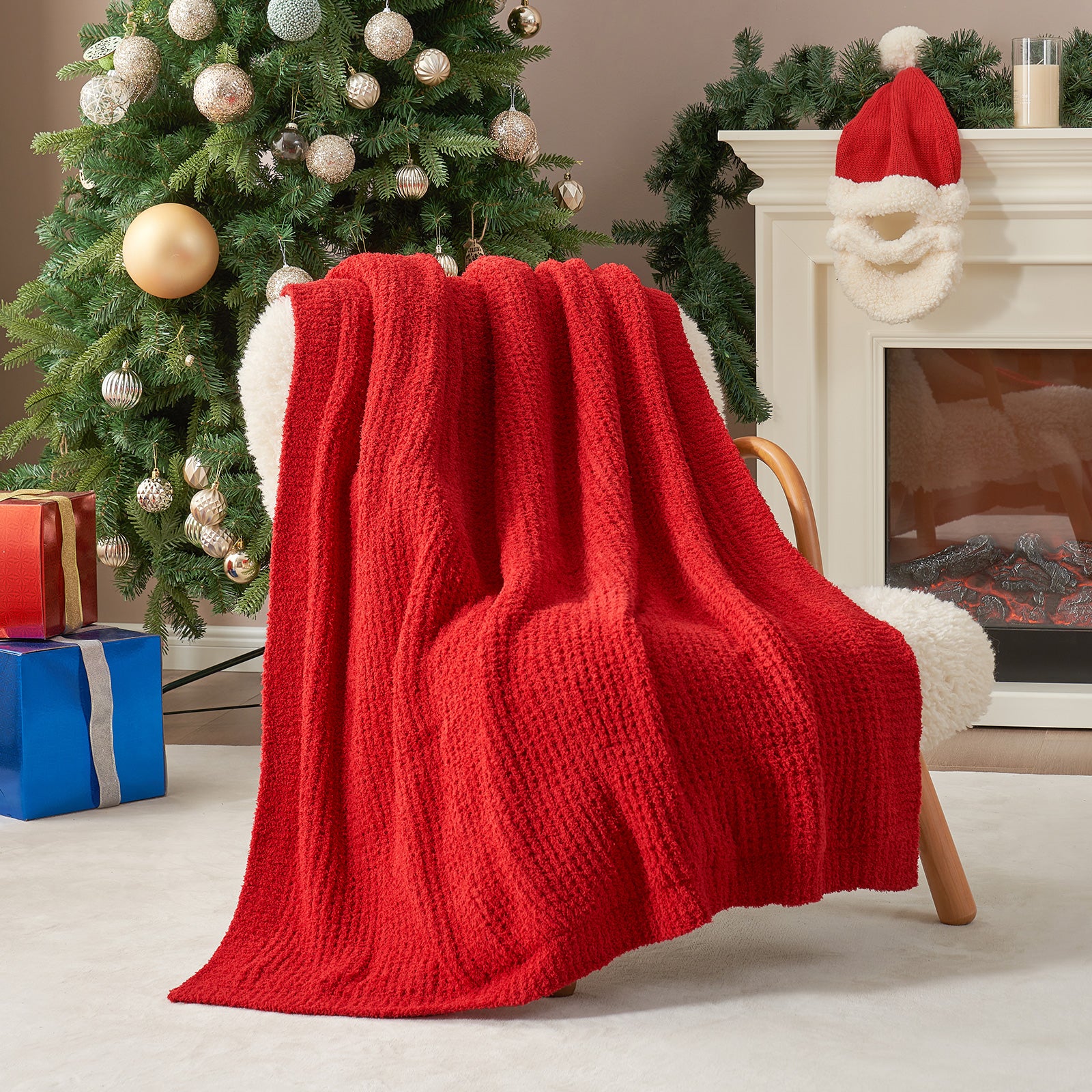 Sherpa Fleece Throw Blanket-Throw 50"x60"