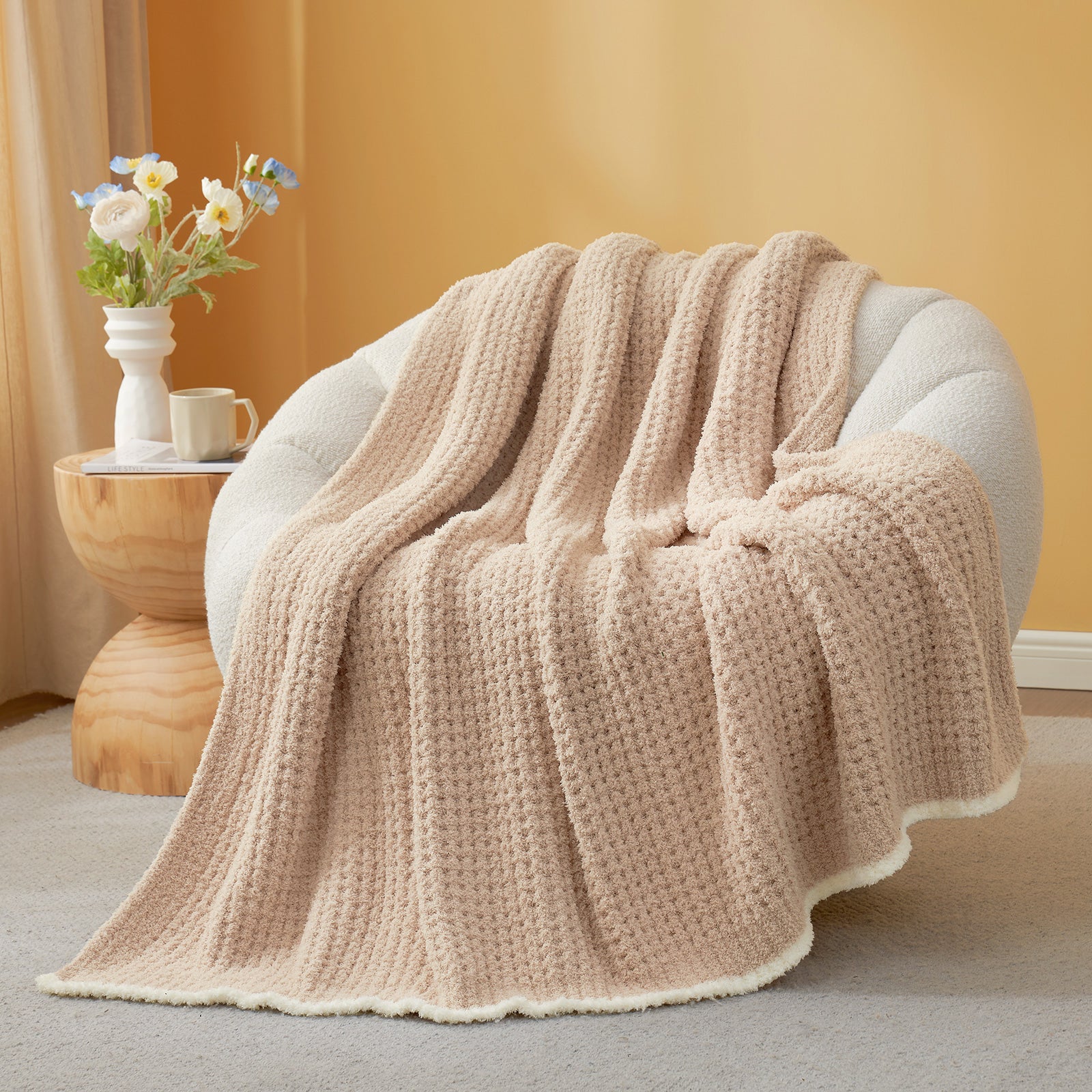 Soft Waffle Throw Blanket