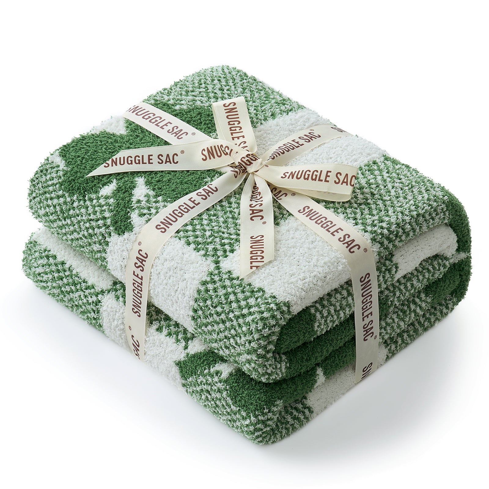 SnugCozy Lucky Shamrock Feather Yarn Throw